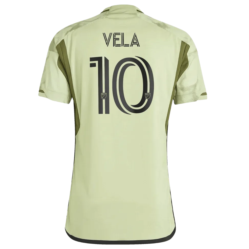 adidas 2023-24 LAFC Authentic Away Jersey - Magic Lime-Tent Green - Image 4