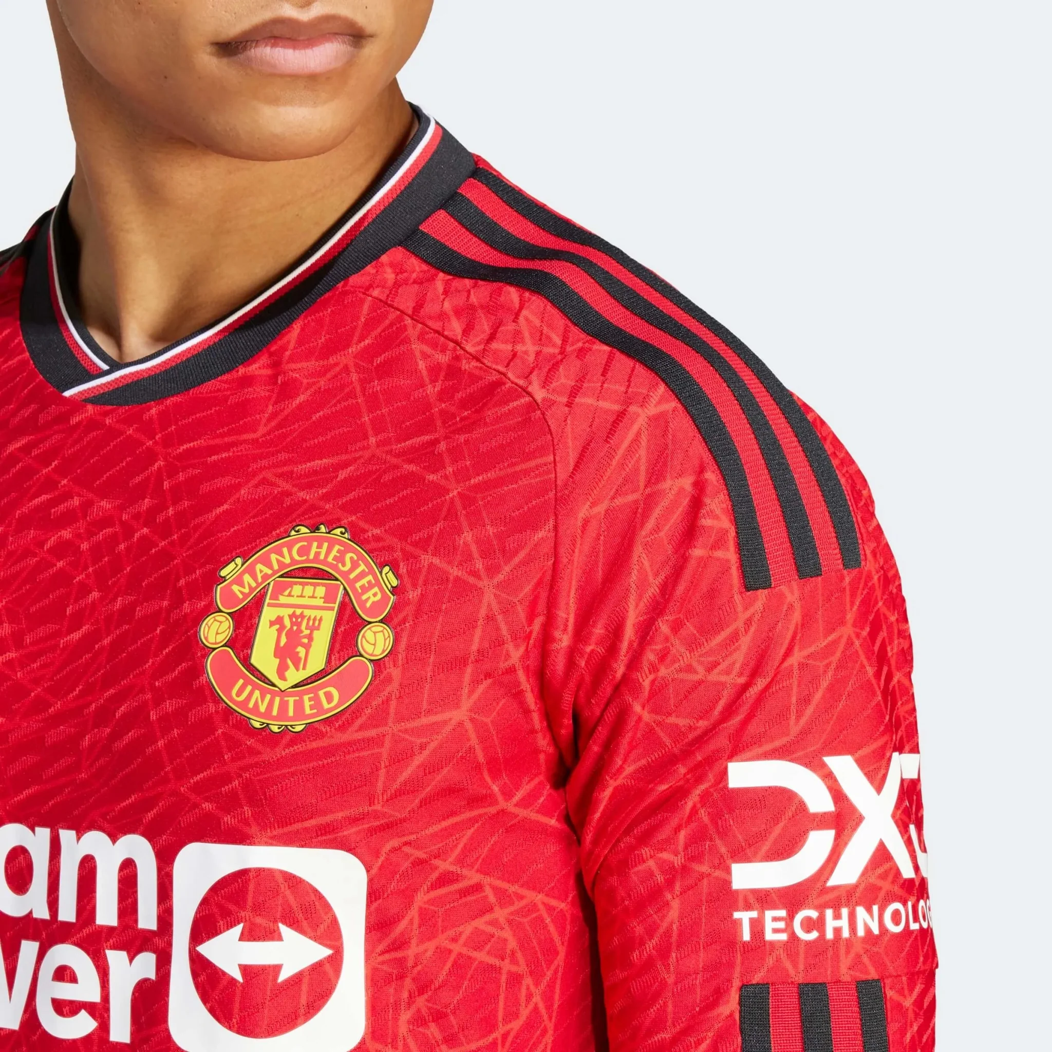adidas 2023-24 Manchester United Men's Authentic Home Long-Sleeve Jersey - Image 9