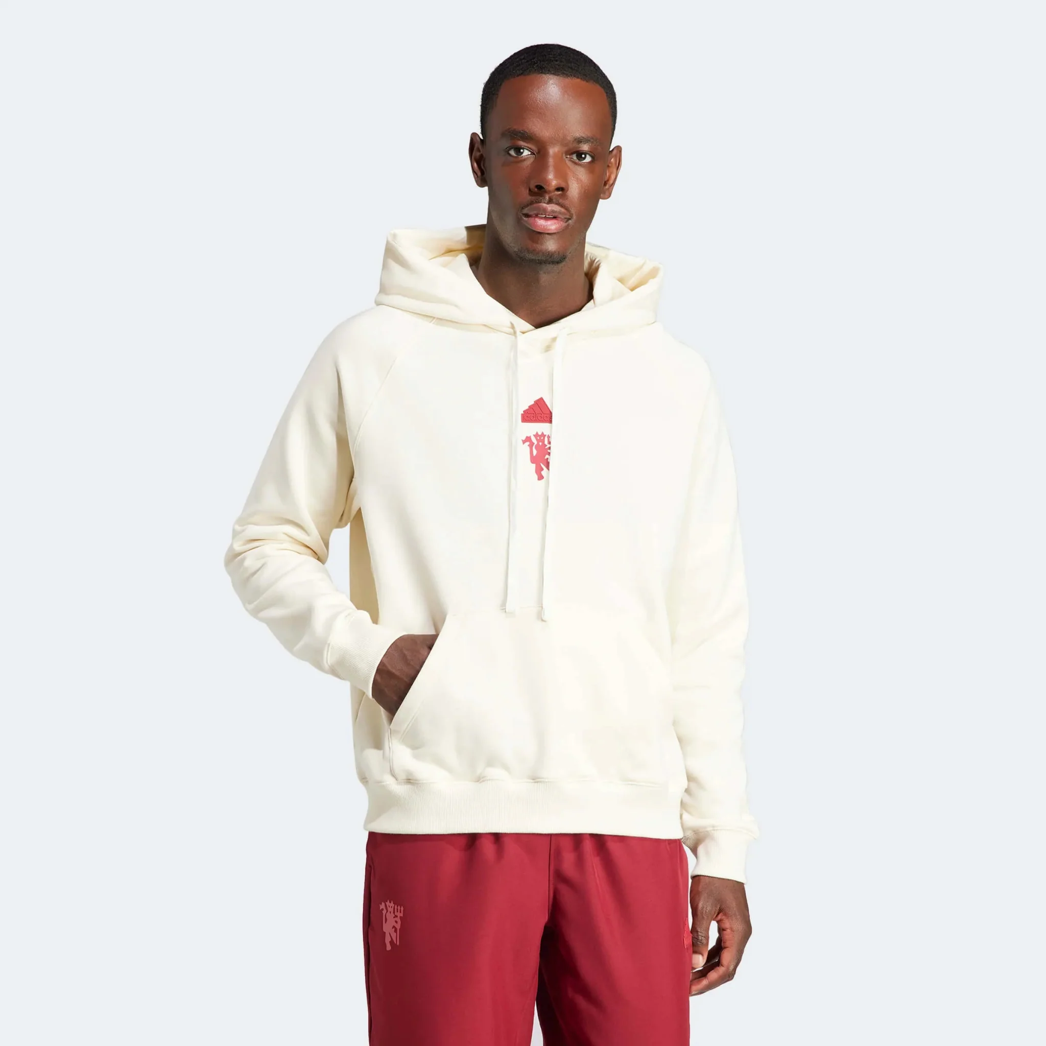 adidas 2023-24 Manchester United Men's Lifestyler Hoodie - Image 2