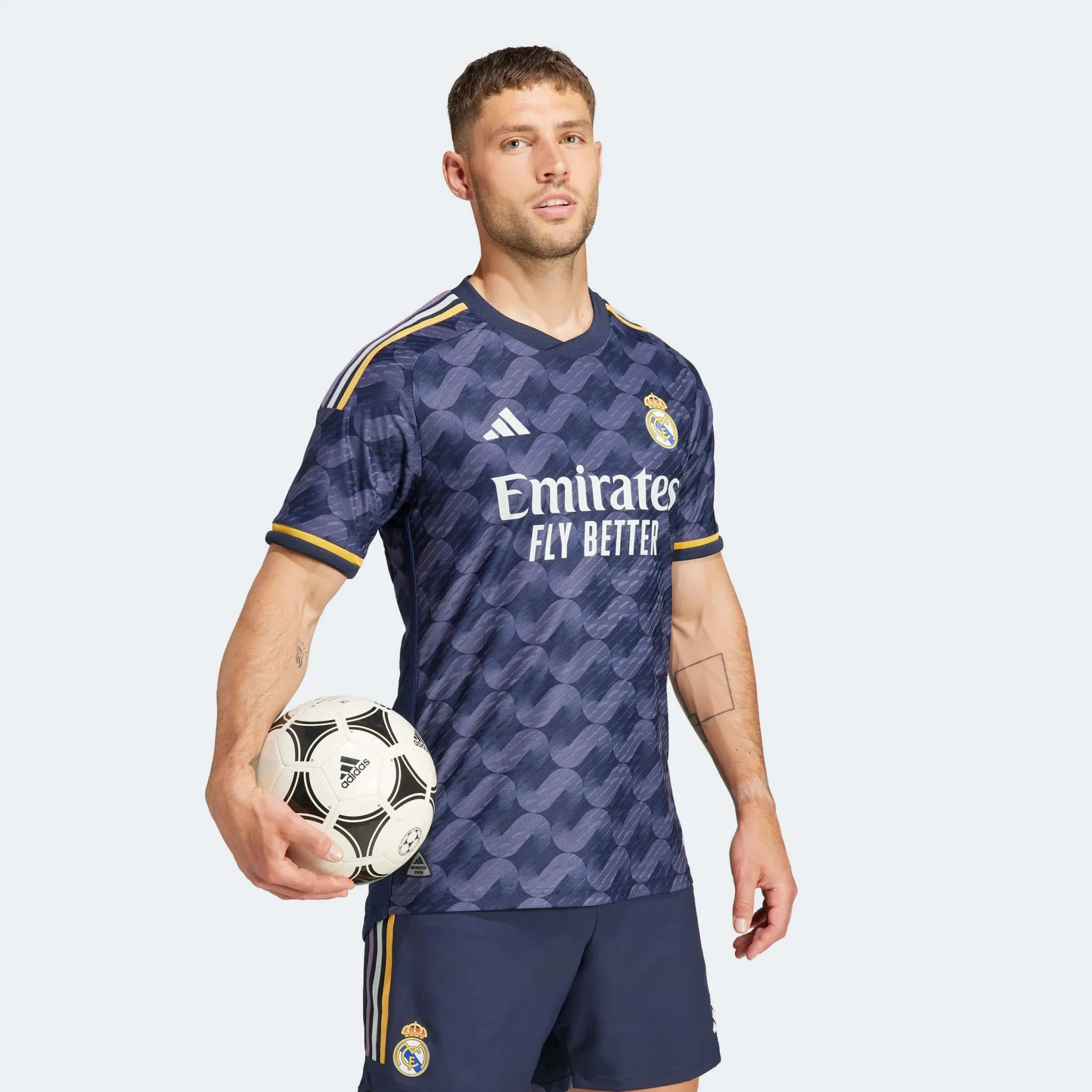 adidas 2023-24 Real Madrid Men's Authentic Away Jersey - Image 3