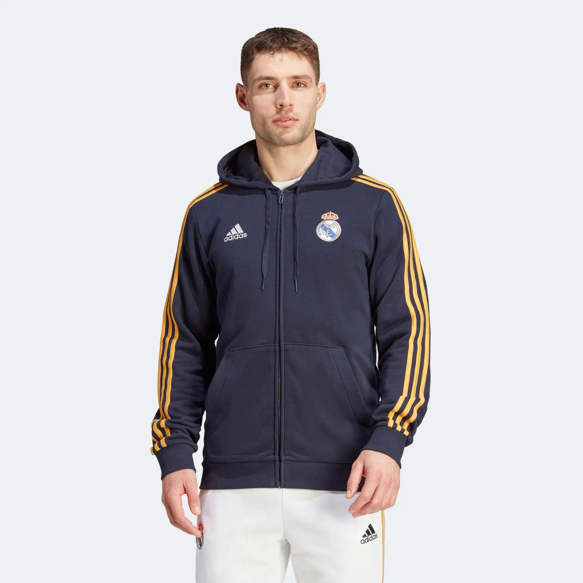 adidas 2023-24 Real Madrid Men's DNA Full-Zip Hoody - Image 2
