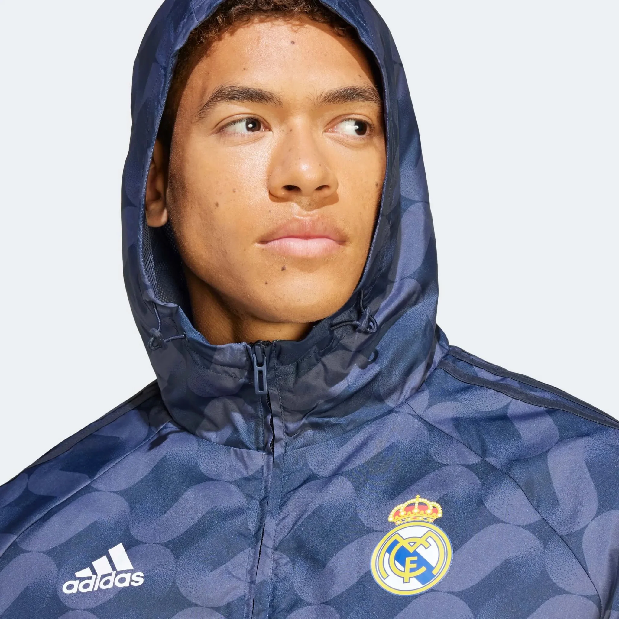 adidas 2023-24 Real Madrid Men's DNA Windbreaker Hoodie - Image 4