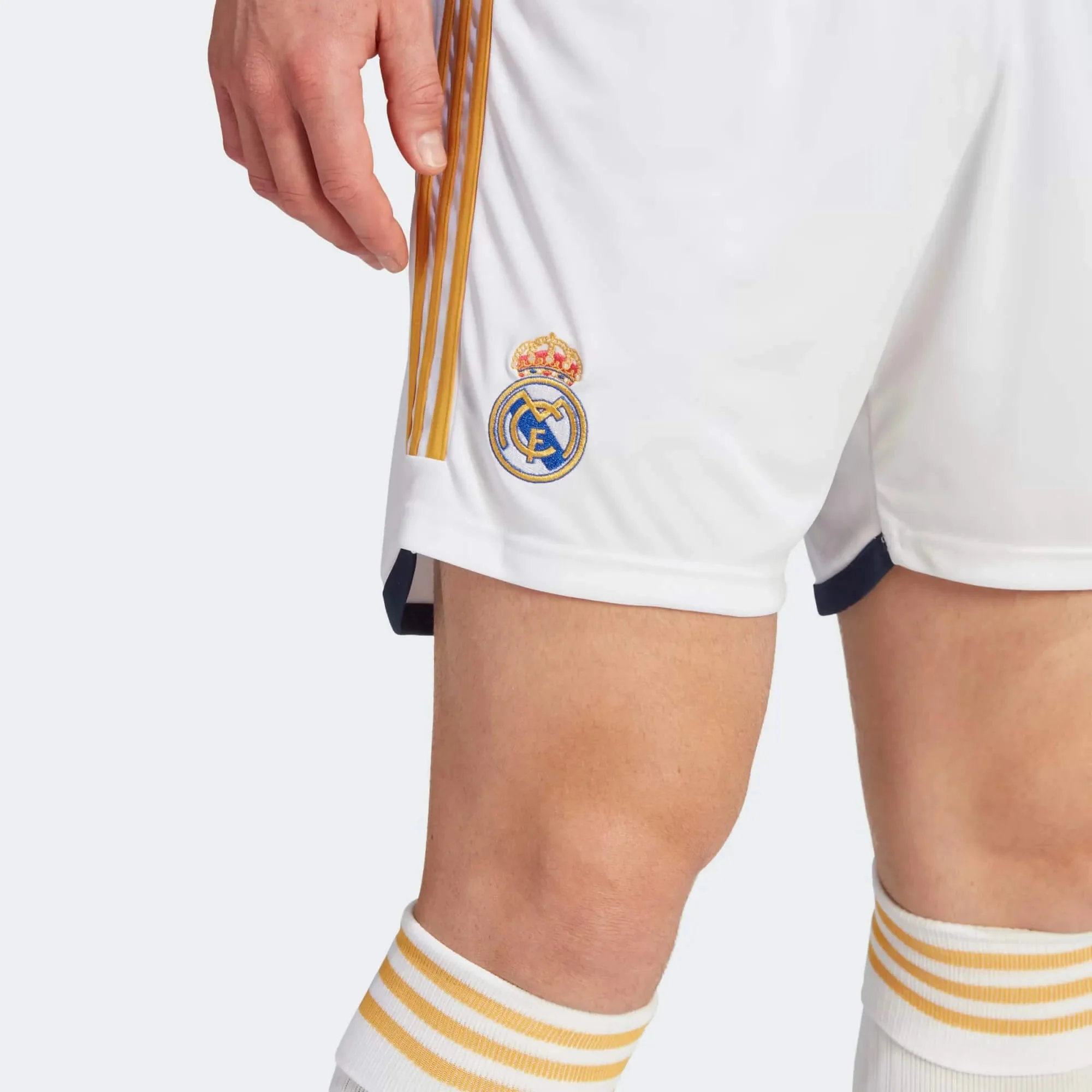 adidas 2023-24 Real Madrid Men's Stadium Home Shorts - Image 4