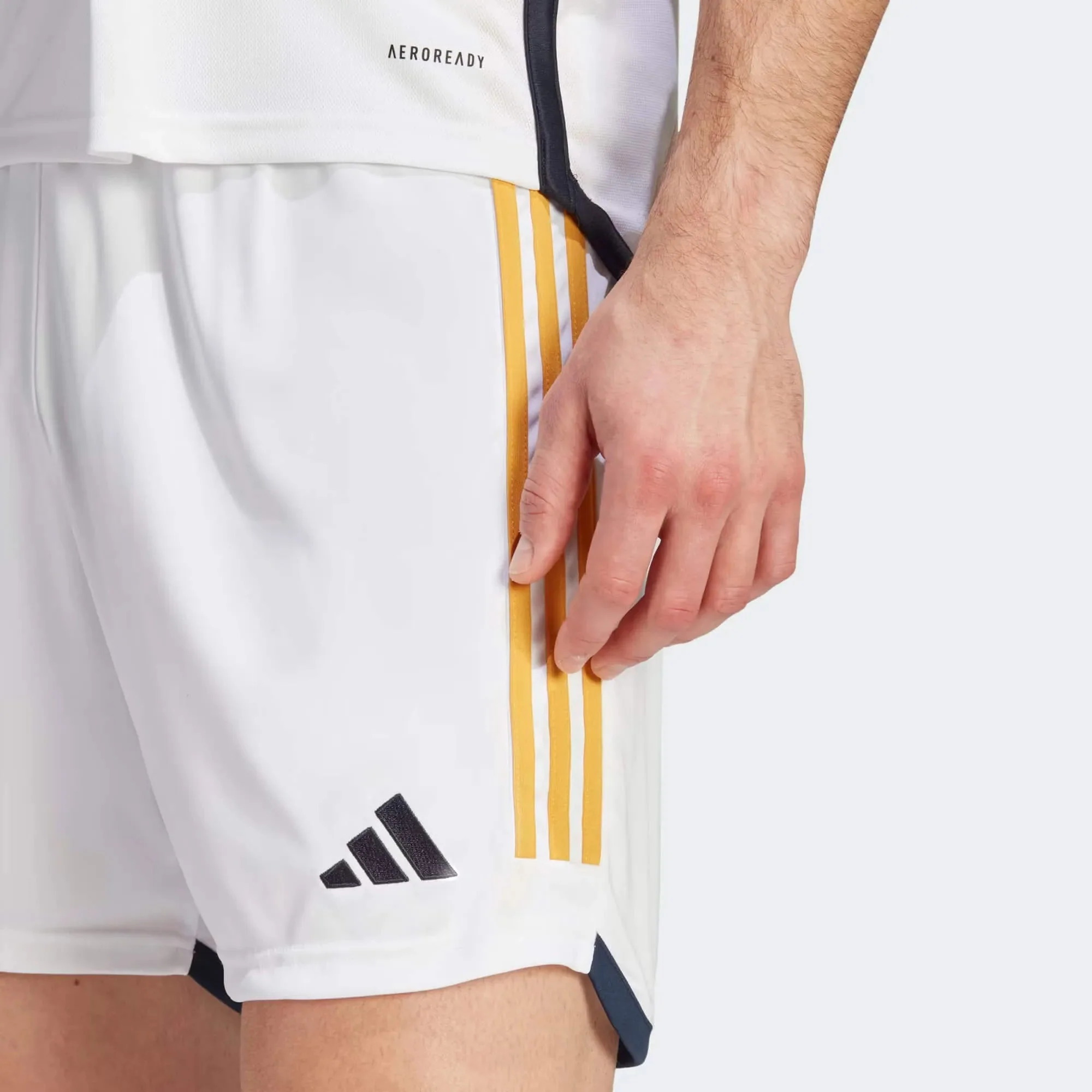adidas 2023-24 Real Madrid Men's Stadium Home Shorts - Image 5