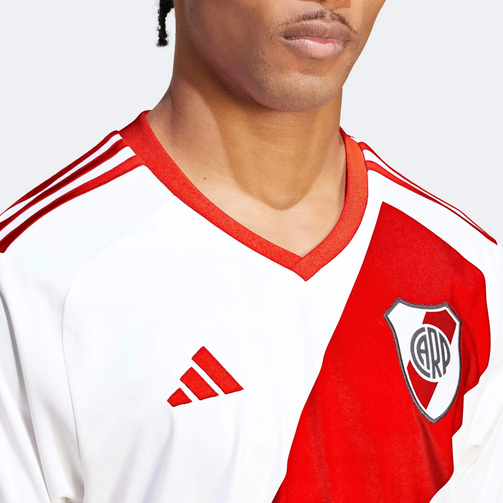 adidas 2023-24 River Plate Men's Stadium Home Jersey - Image 5