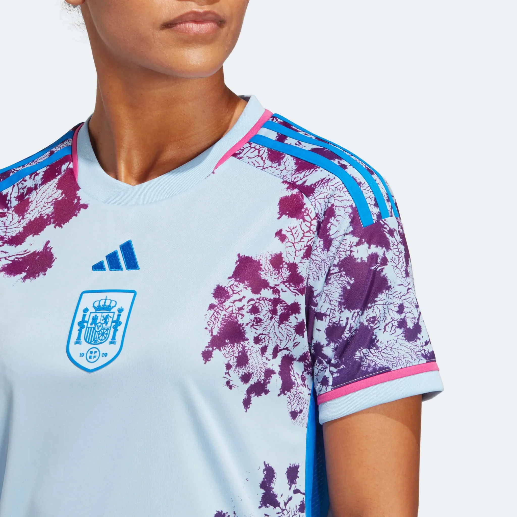 adidas 2023-24 Spain Womens Away Jersey - Glow Blue - Image 6