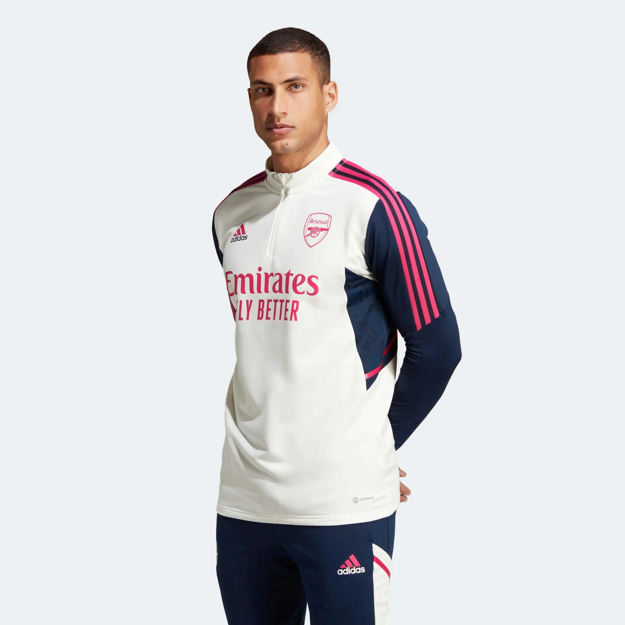 adidas 2023 Arsenal Condivo 22 Training Top - Off White-Collegiate Navy - Image 2