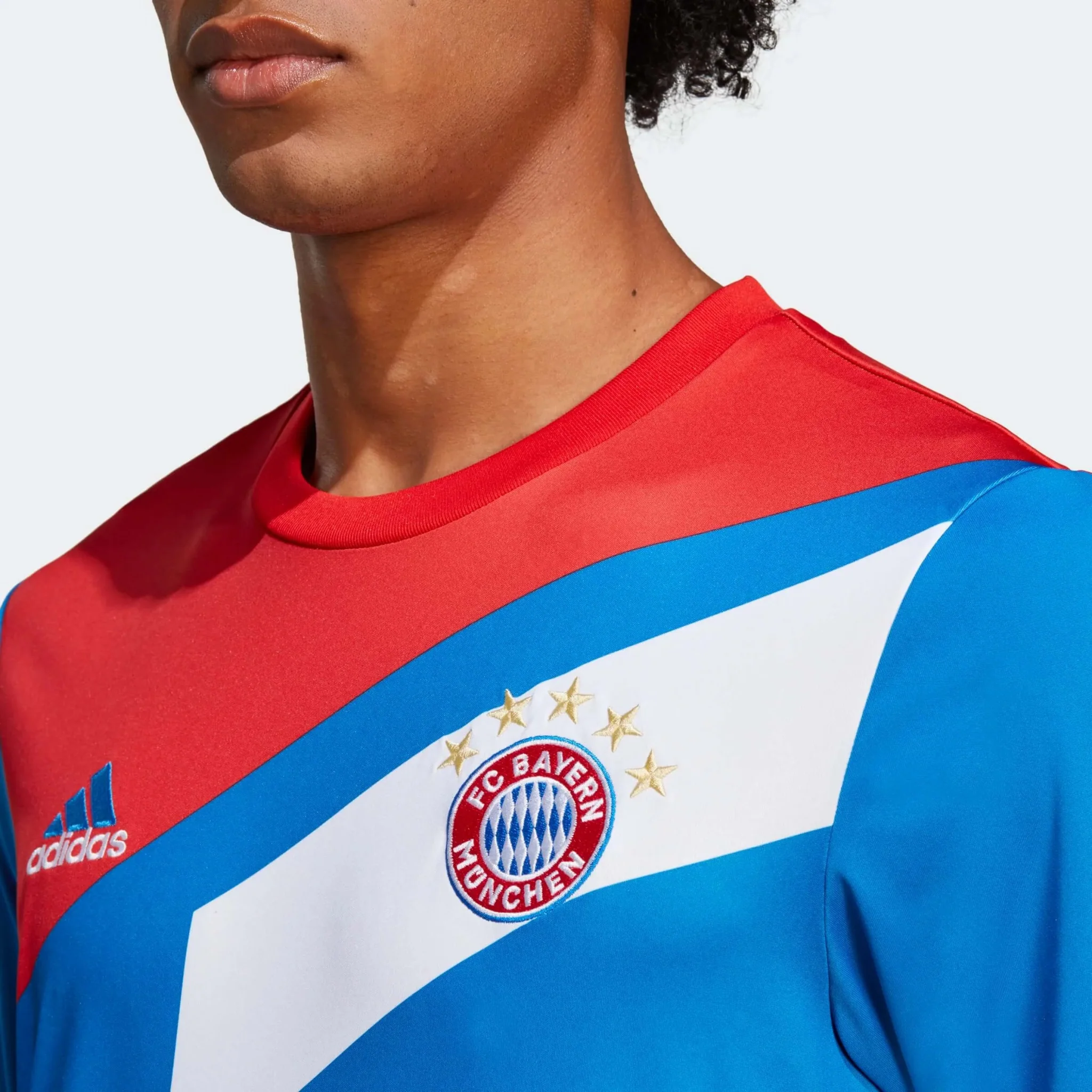 adidas 2023 FC Bayern Munich Pre-Match Jersey - Red-Bright Royal - Image 5