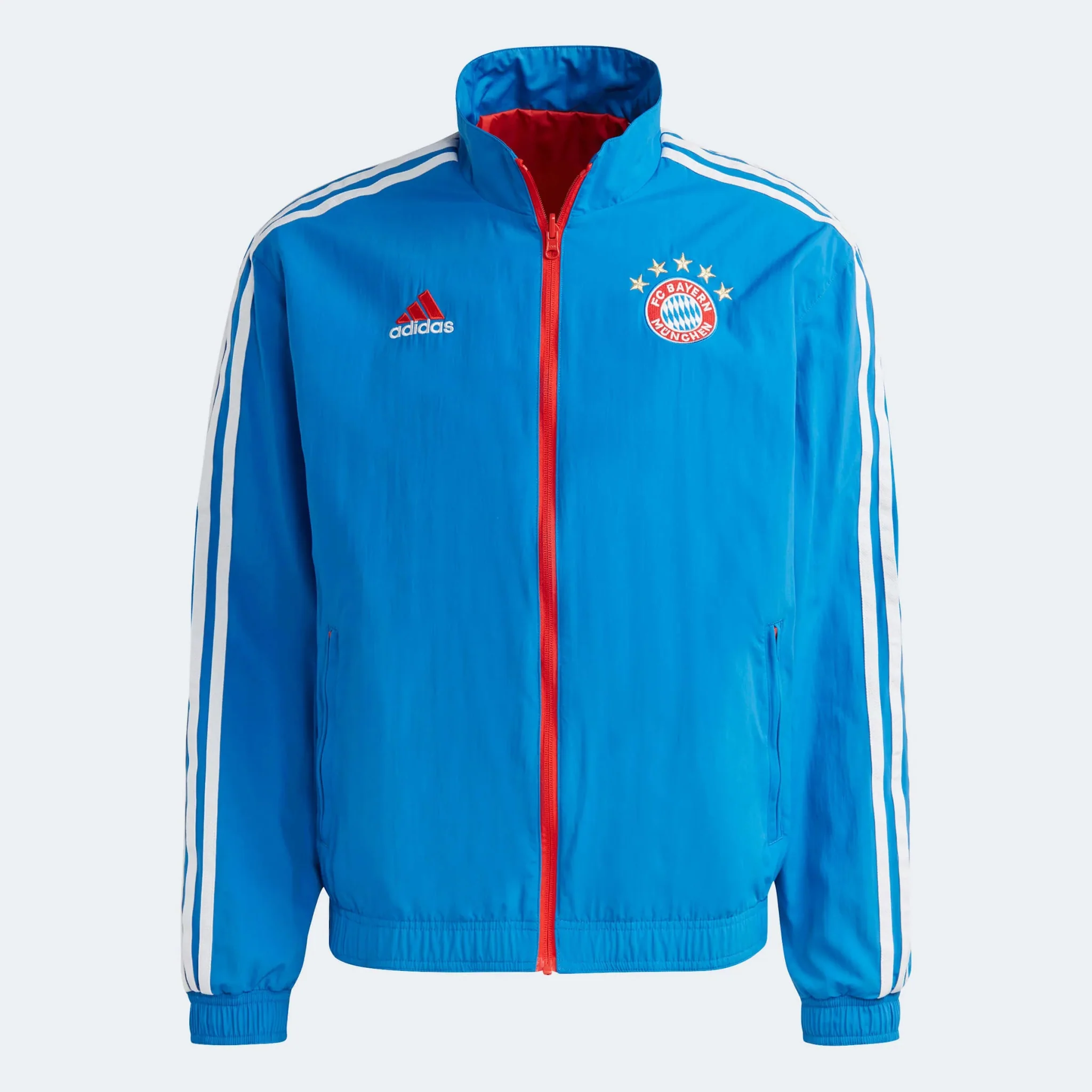 adidas 2023 FC Bayern Munich Reversible Anthem Jacket - Bright Royal-Red