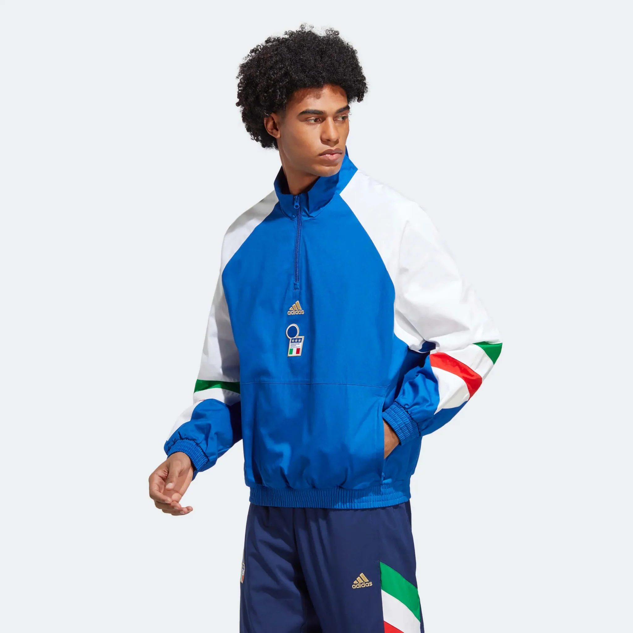 adidas 2023 Italy Icon Top - Team Royal Blue - Image 2