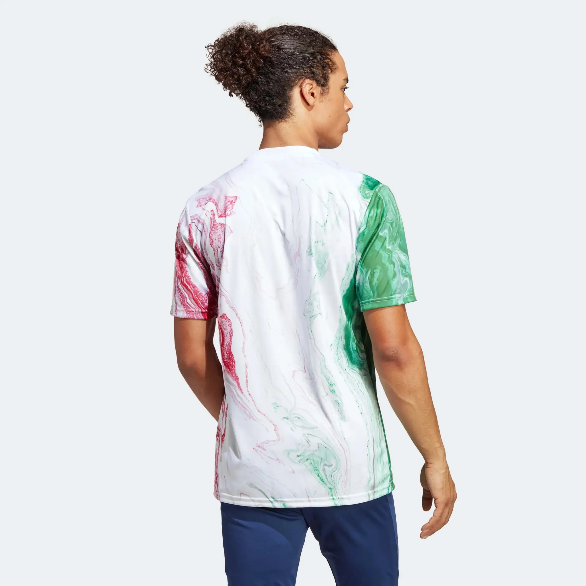 adidas 2023 Italy Pre-Match Jersey - Green-White-Red - Image 5