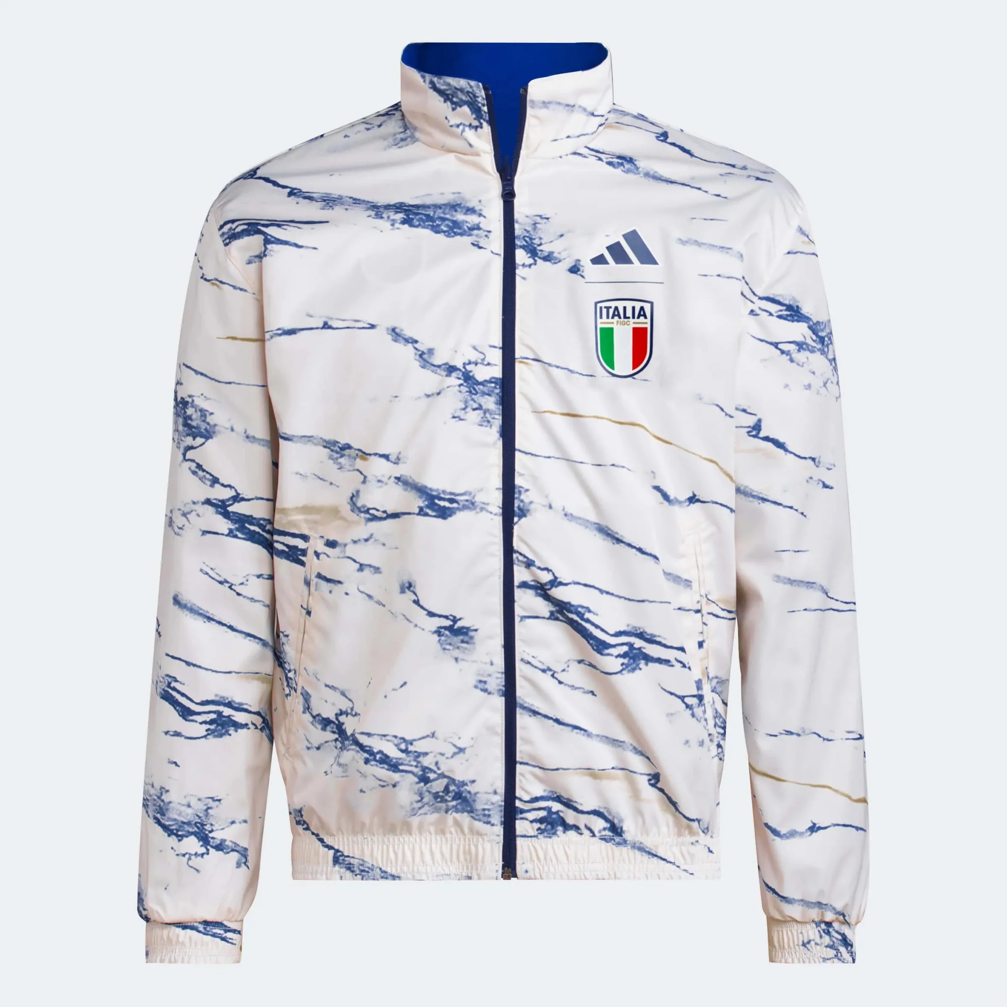 adidas 2023 Italy Reversible Anthem Jacket - Blue