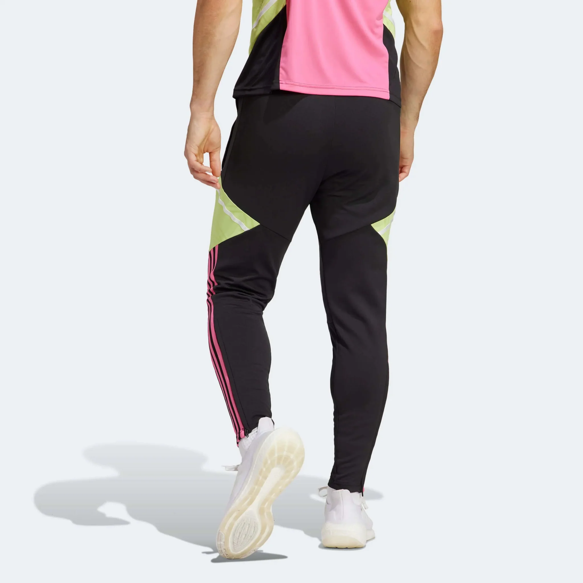 adidas 2023 Juventus Training Pants - Black-Green-Pink - Image 4