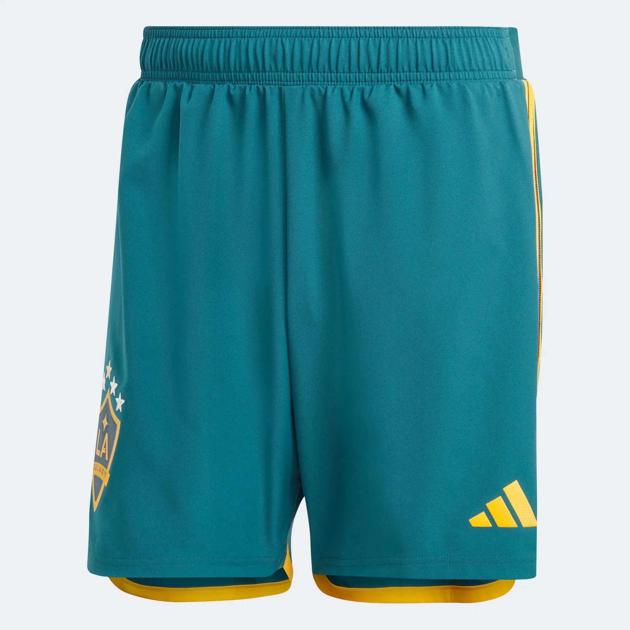 adidas 2023/25 LA Galaxy Authentic Away Shorts - Mystery Green-Team Gold