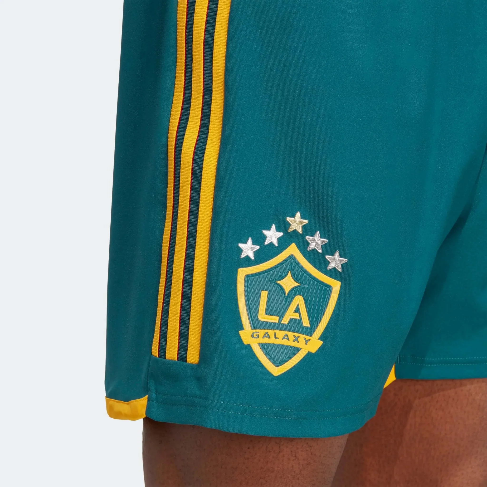 adidas 2023/25 LA Galaxy Authentic Away Shorts - Mystery Green-Team Gold - Image 5