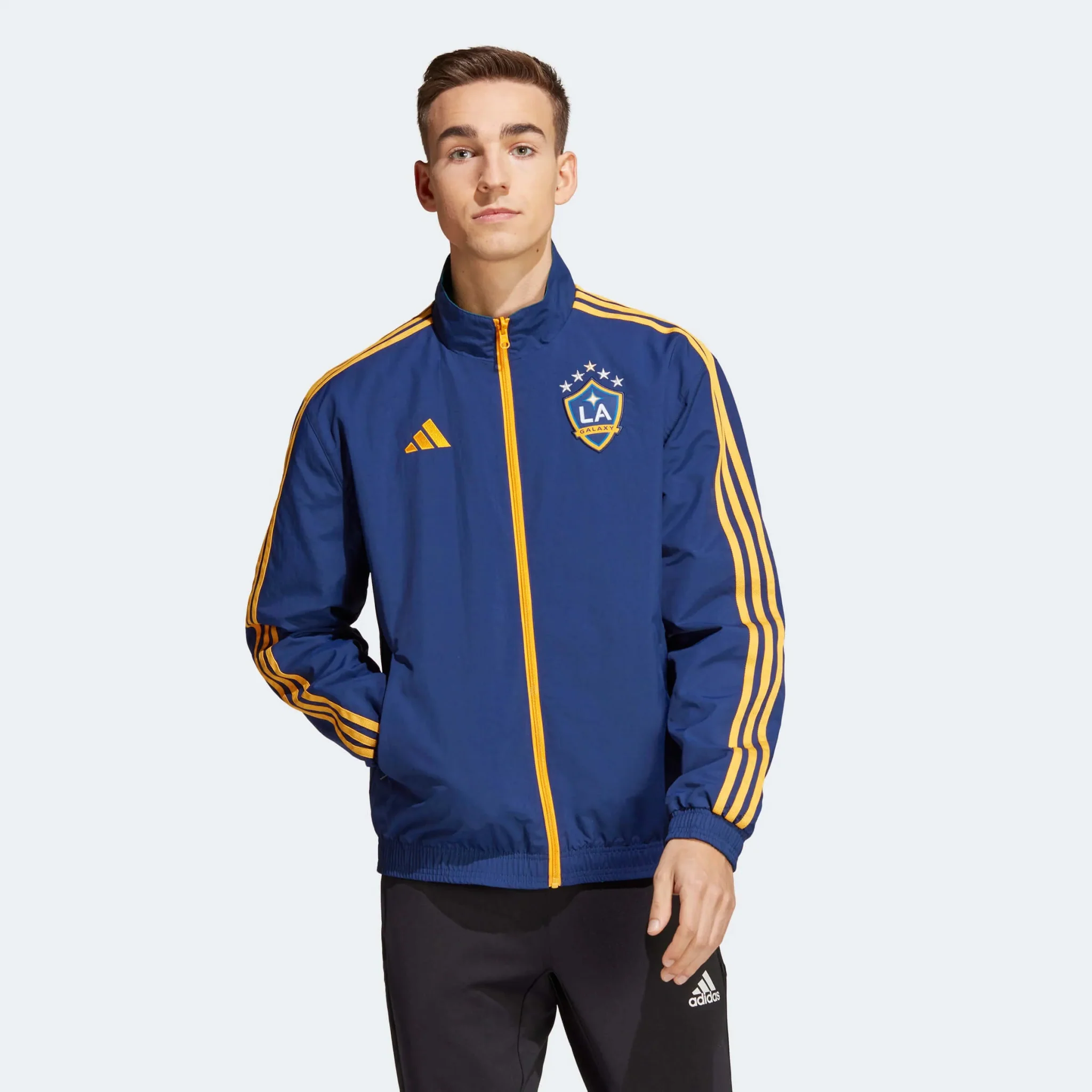 adidas 2023 LA Galaxy Reversible Anthem Jacket - Dark Blue - Image 2