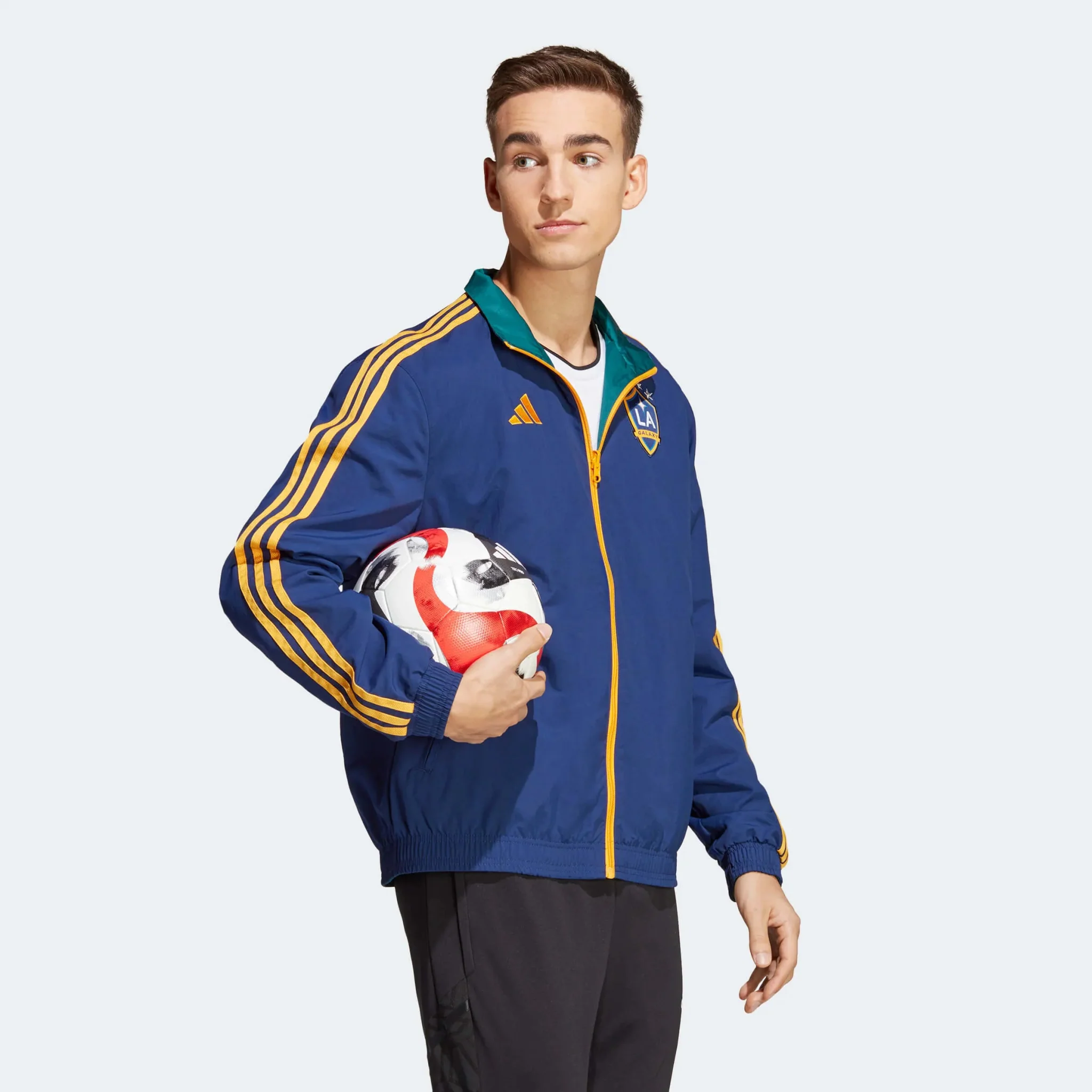 adidas 2023 LA Galaxy Reversible Anthem Jacket - Dark Blue - Image 3