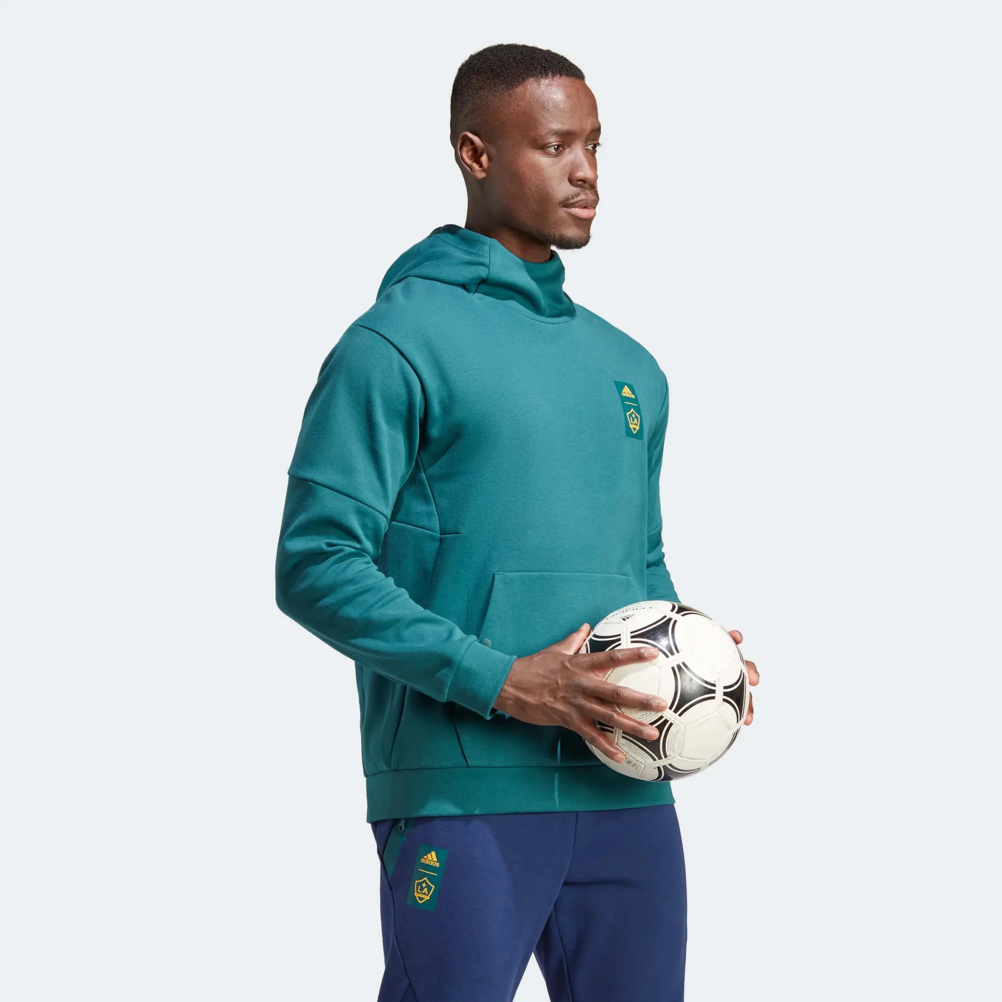 adidas 2023 LA Galaxy Travel Hoodie - Mystery Green - Image 3