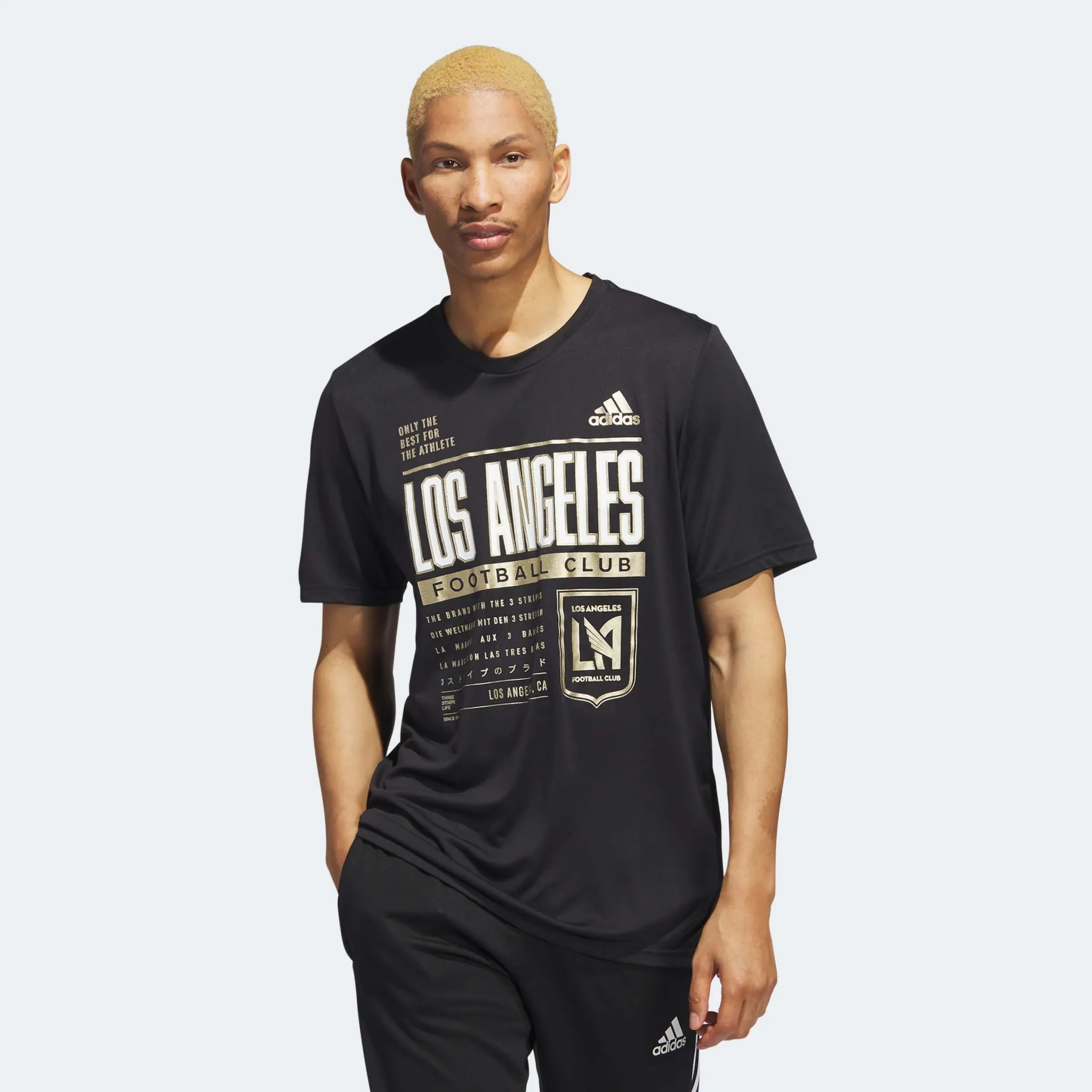 adidas 2023 LAFC SS Pre-Game Tee - Black-White - Image 3