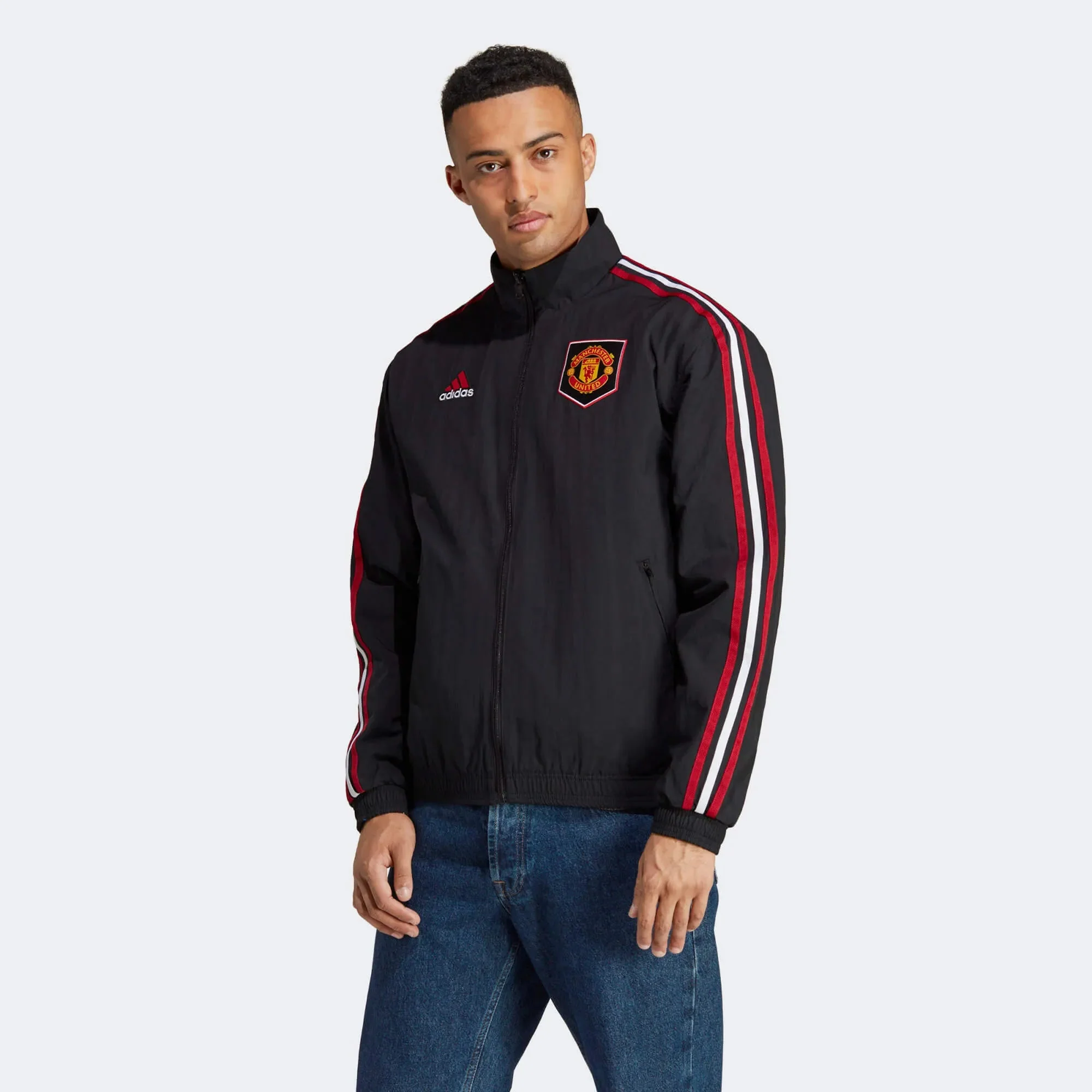 adidas 2023 Manchester United Anthem Jacket - Black - Image 4
