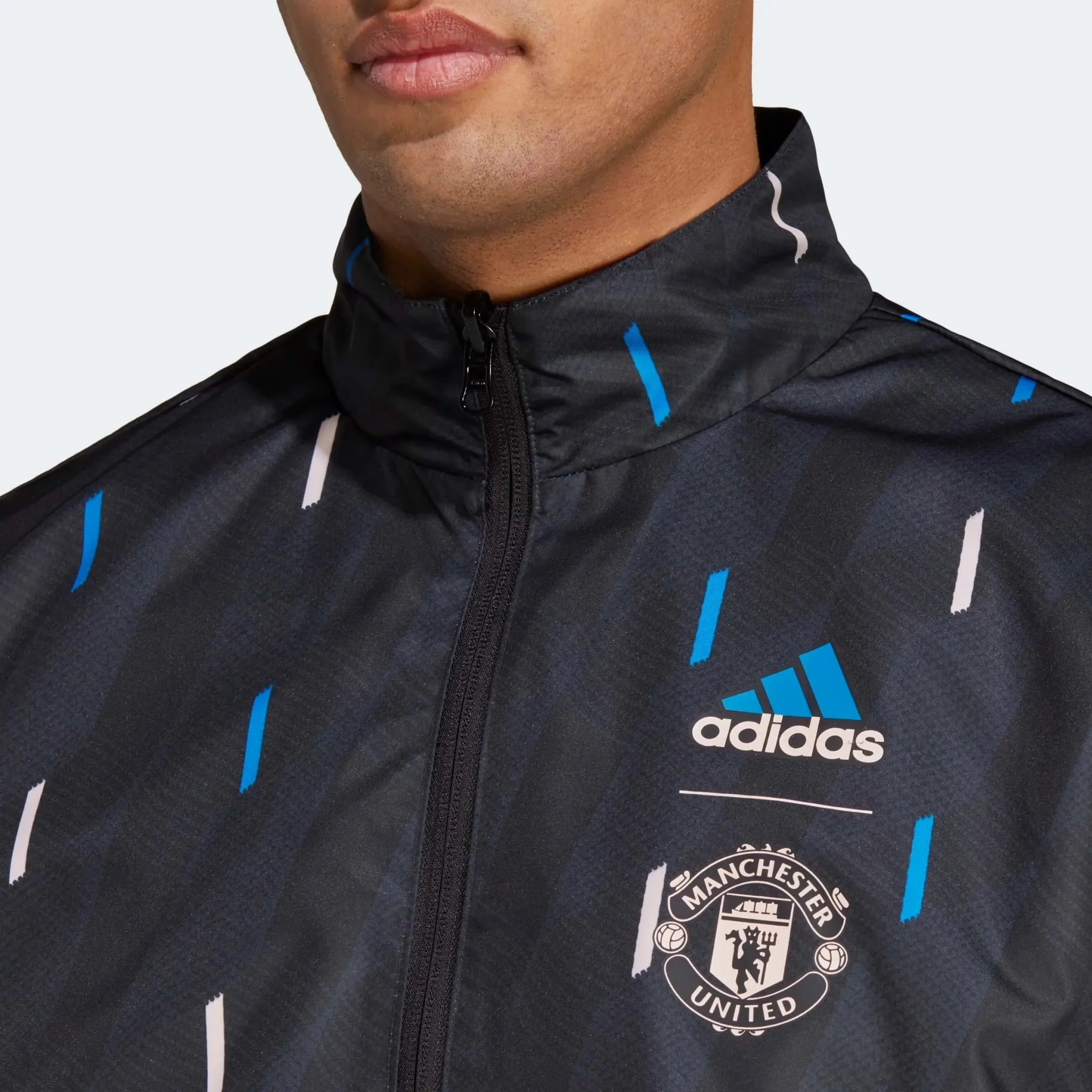 adidas 2023 Manchester United Anthem Jacket - Black - Image 5