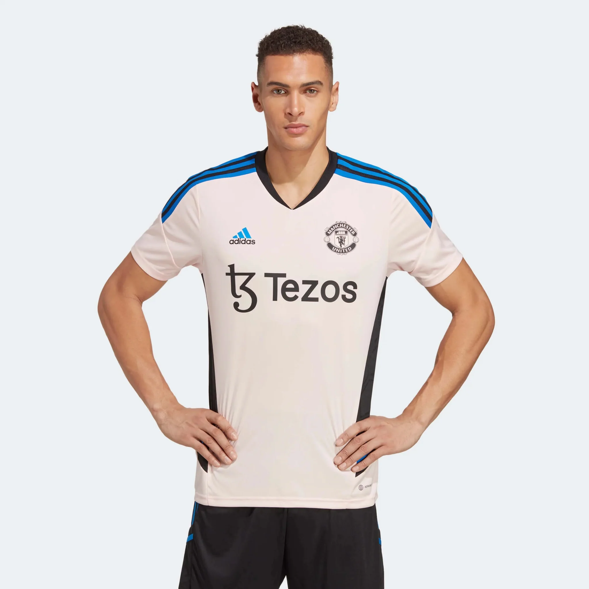 adidas 2023 Manchester United Training Jersey - Icey Pink - Image 3