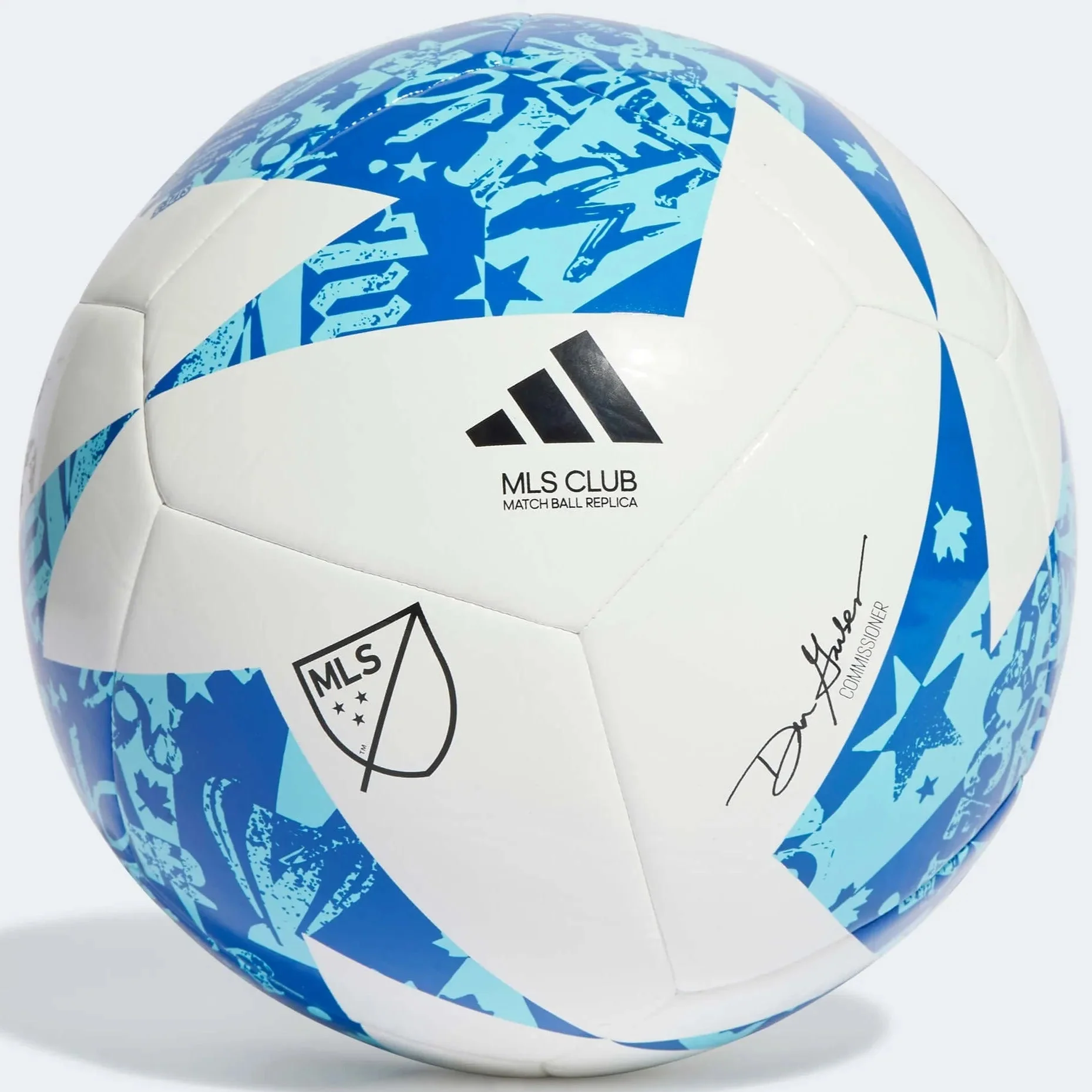 adidas 2023 MLS Club Ball - White-Blue-Cyan