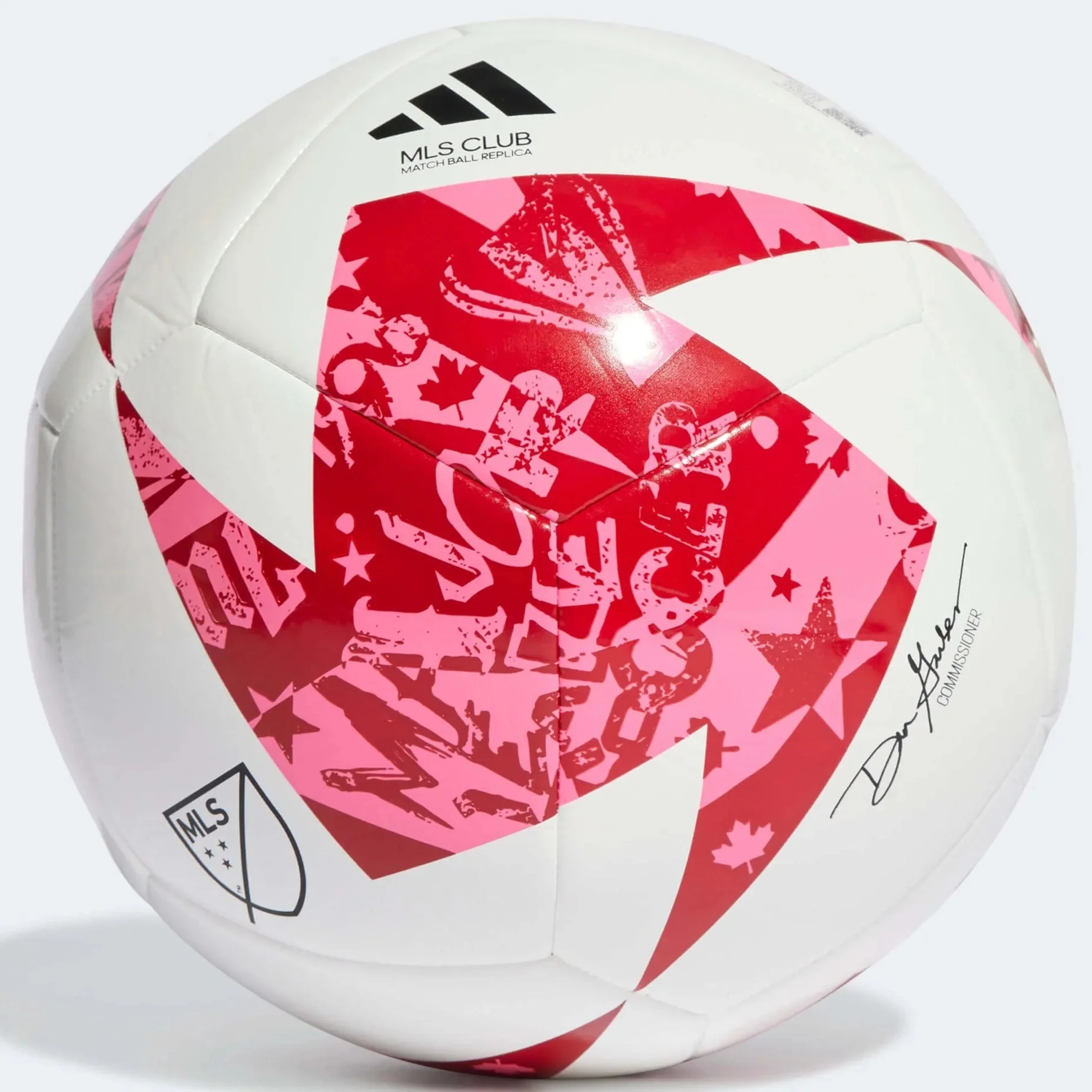 adidas 2023 MLS Club Ball - White-Red-Pink