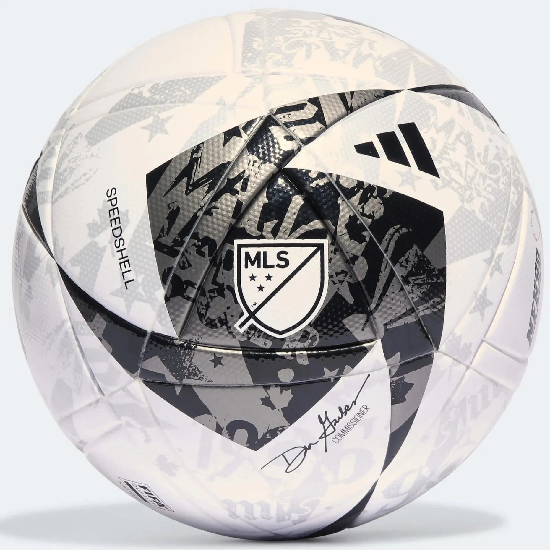 adidas 2023 MLS League NFHS Ball - White-Black-Iron Metallic