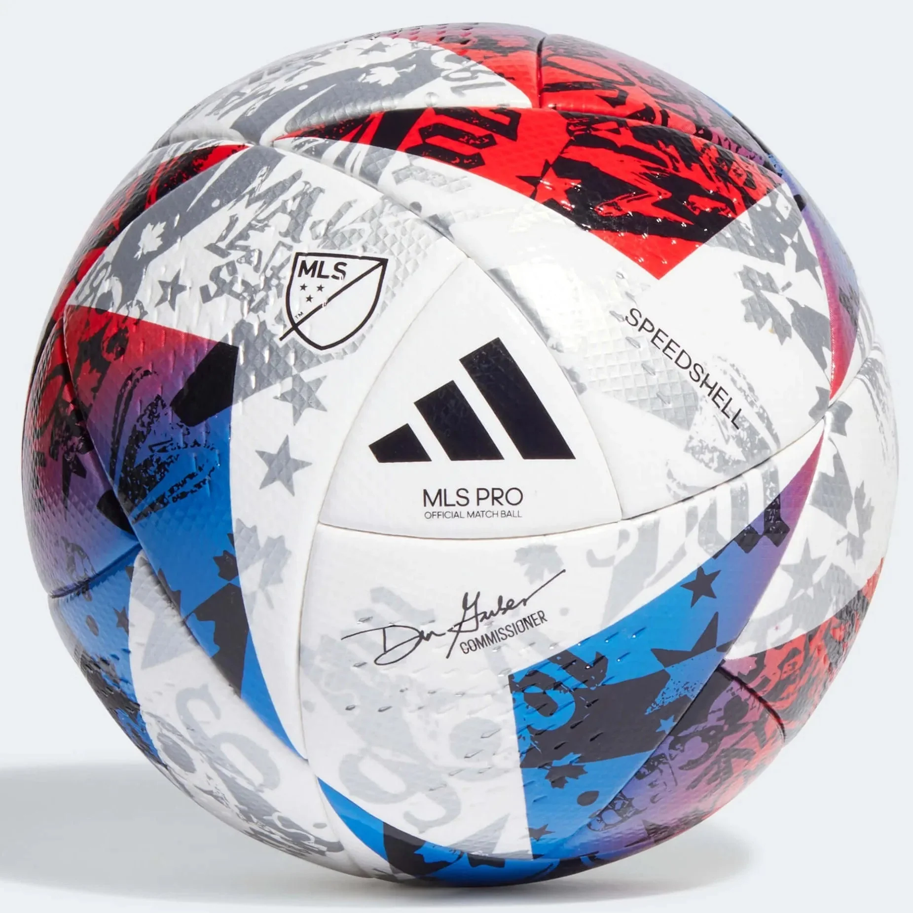 adidas 2023 MLS Pro Ball - White-Red-Blue - Image 2