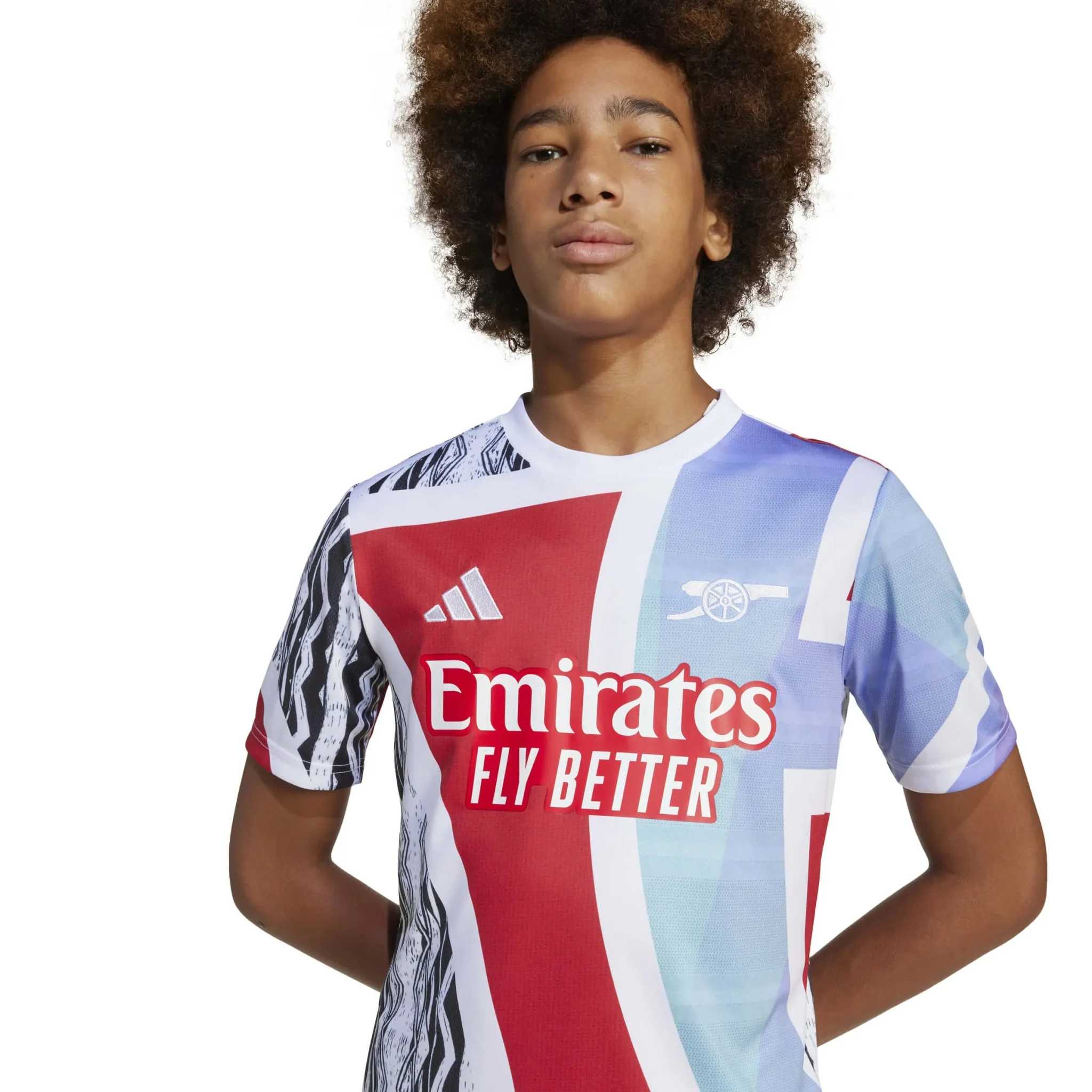 adidas 2024-25 Arsenal Youth Pre-Match Jersey - Image 5