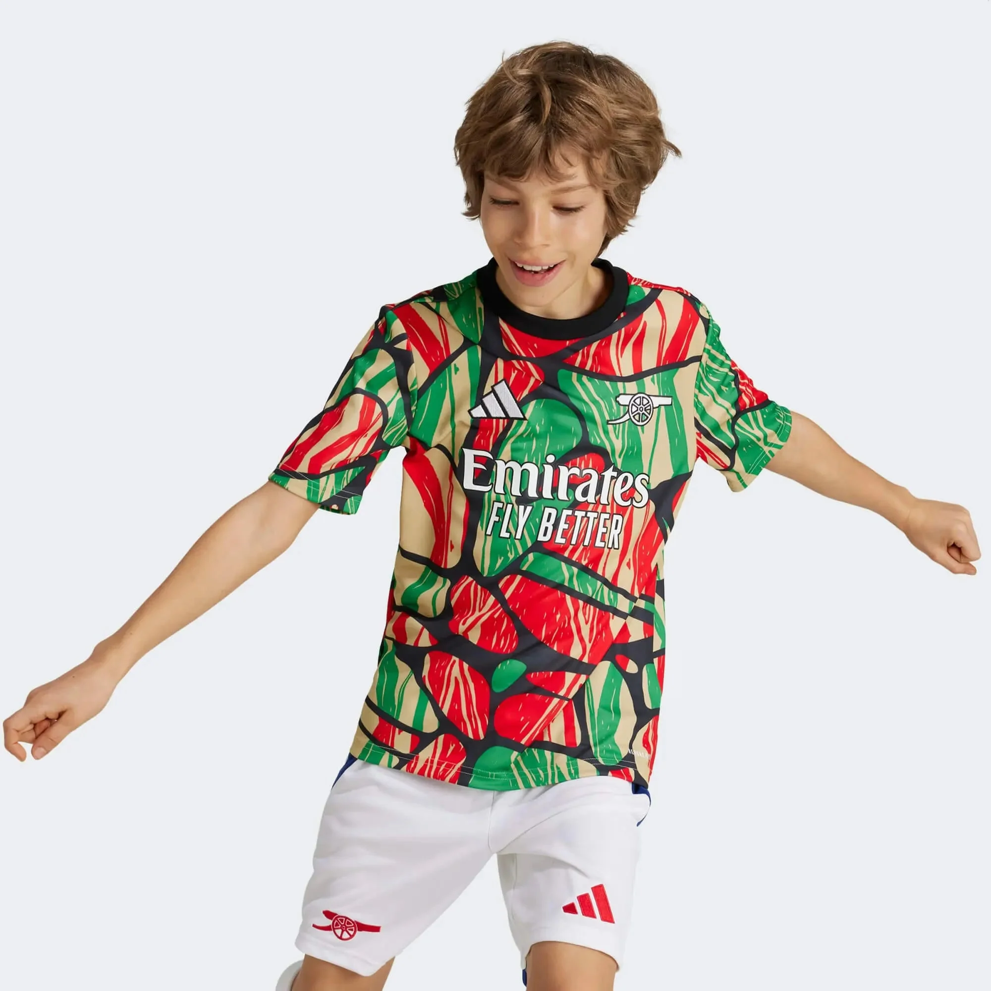 adidas 2024-25 Arsenal Youth Pre-Match Jersey - Image 2