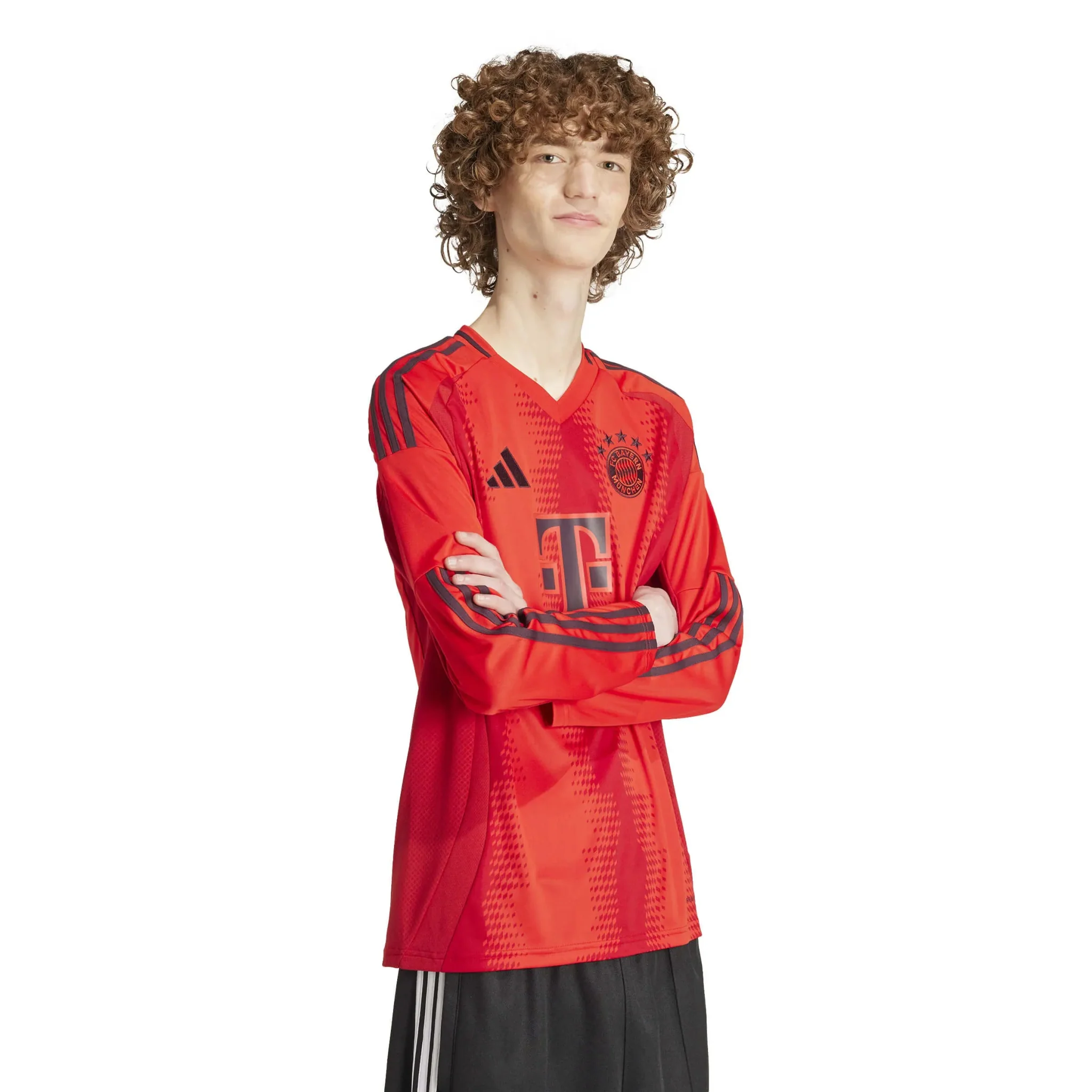adidas 2024-25 Bayern Munich Men's Stadium Home Long-Sleeve Jersey - Image 4