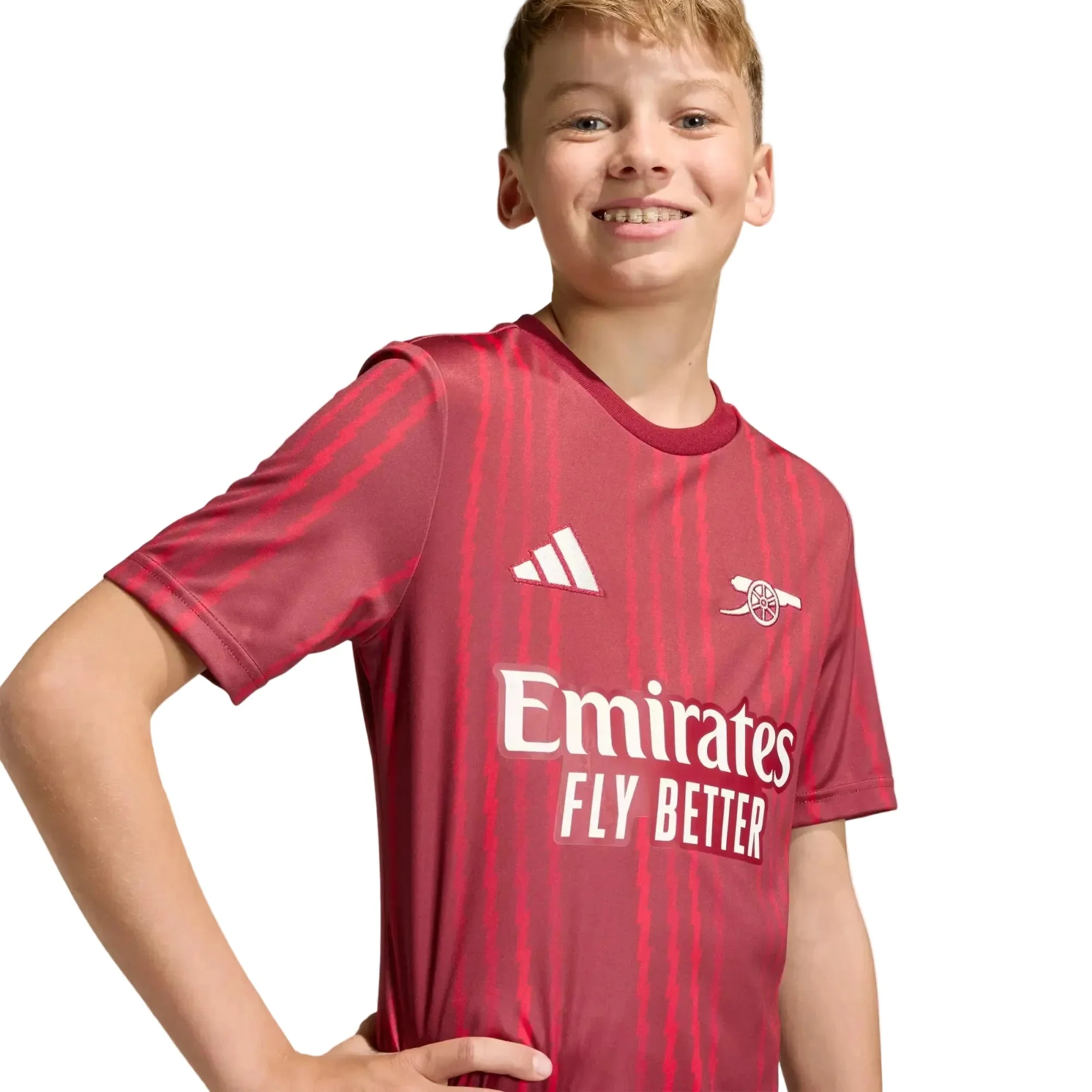 adidas 2025-26 Arsenal Youth Pre-Match Soccer Jersey - Image 3