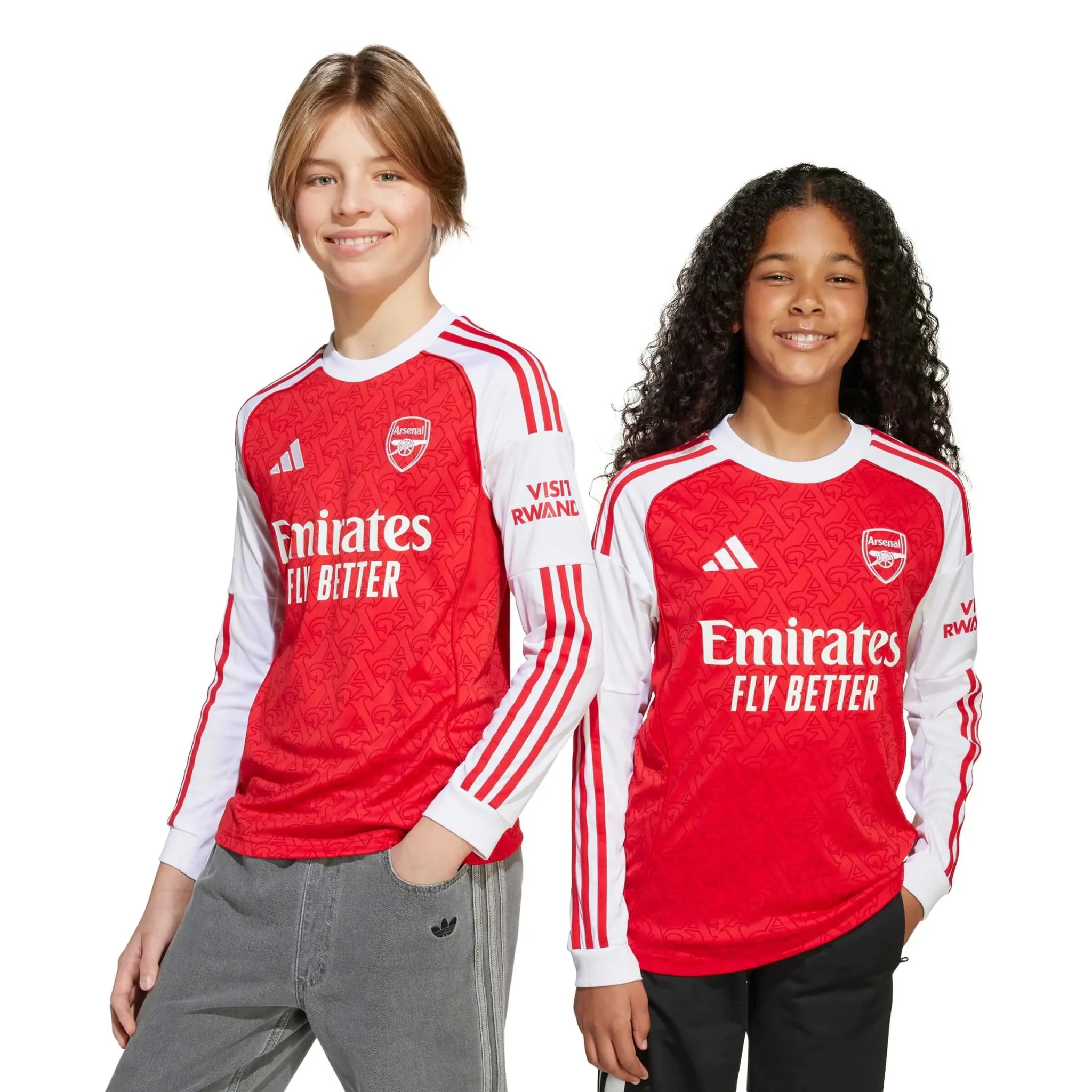 adidas 2025-26 Arsenal Youth Stadium Home Long-Sleeve Soccer Jersey - Image 7