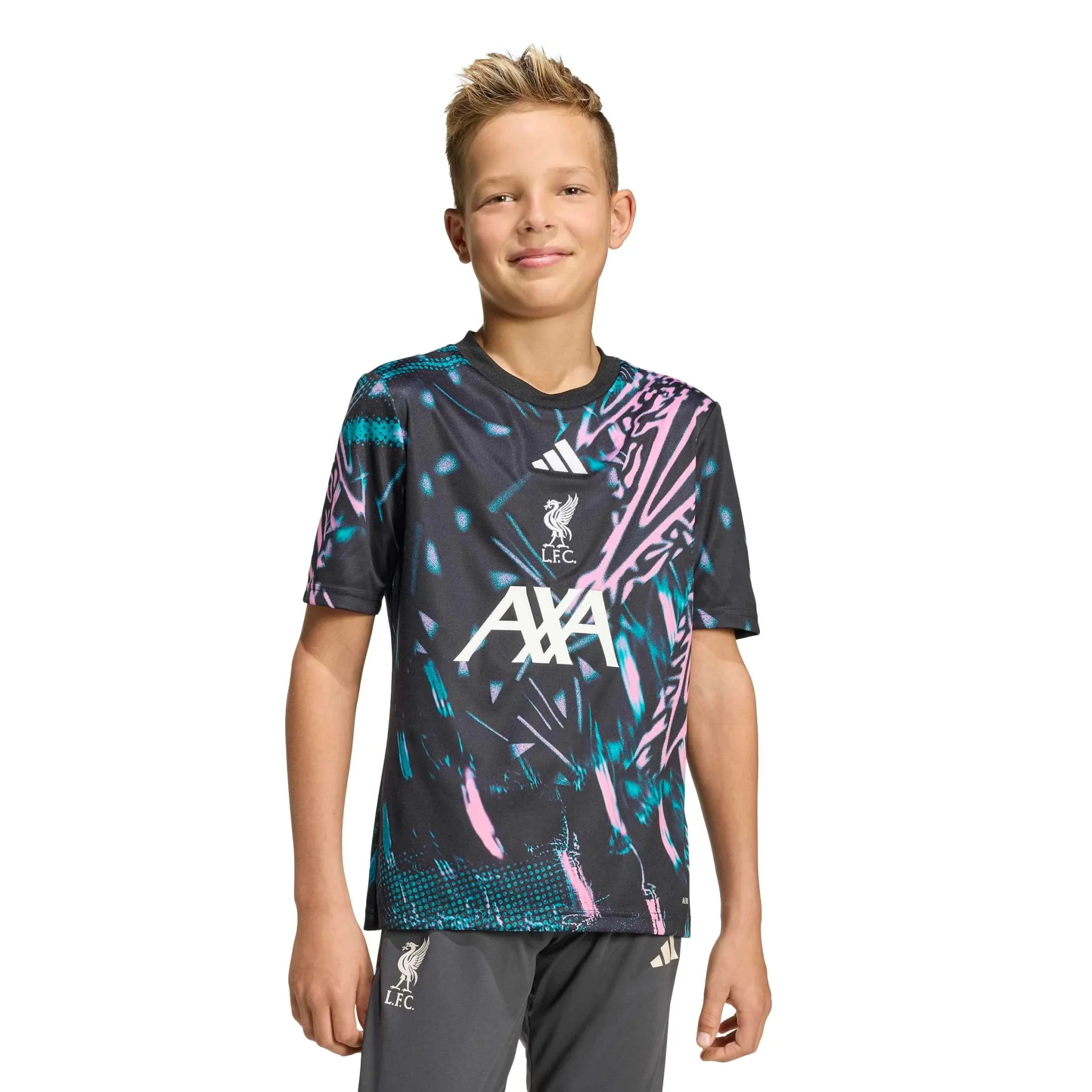 adidas 2025-26 Liverpool Youth Pre-Match Soccer Jersey - Image 3