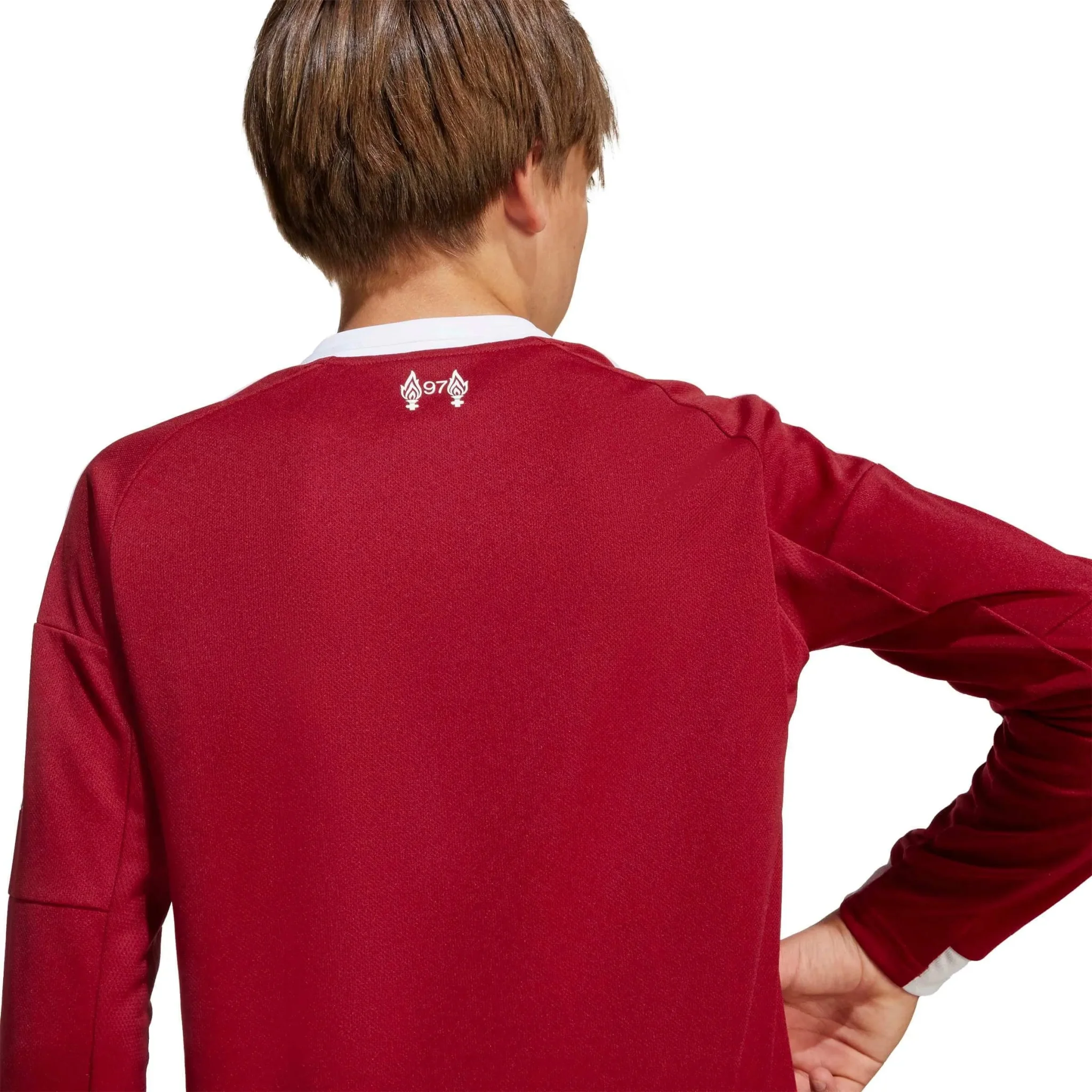 adidas 2025-26 Liverpool Youth Stadium Home Long-Sleeve Soccer Jersey - Image 4