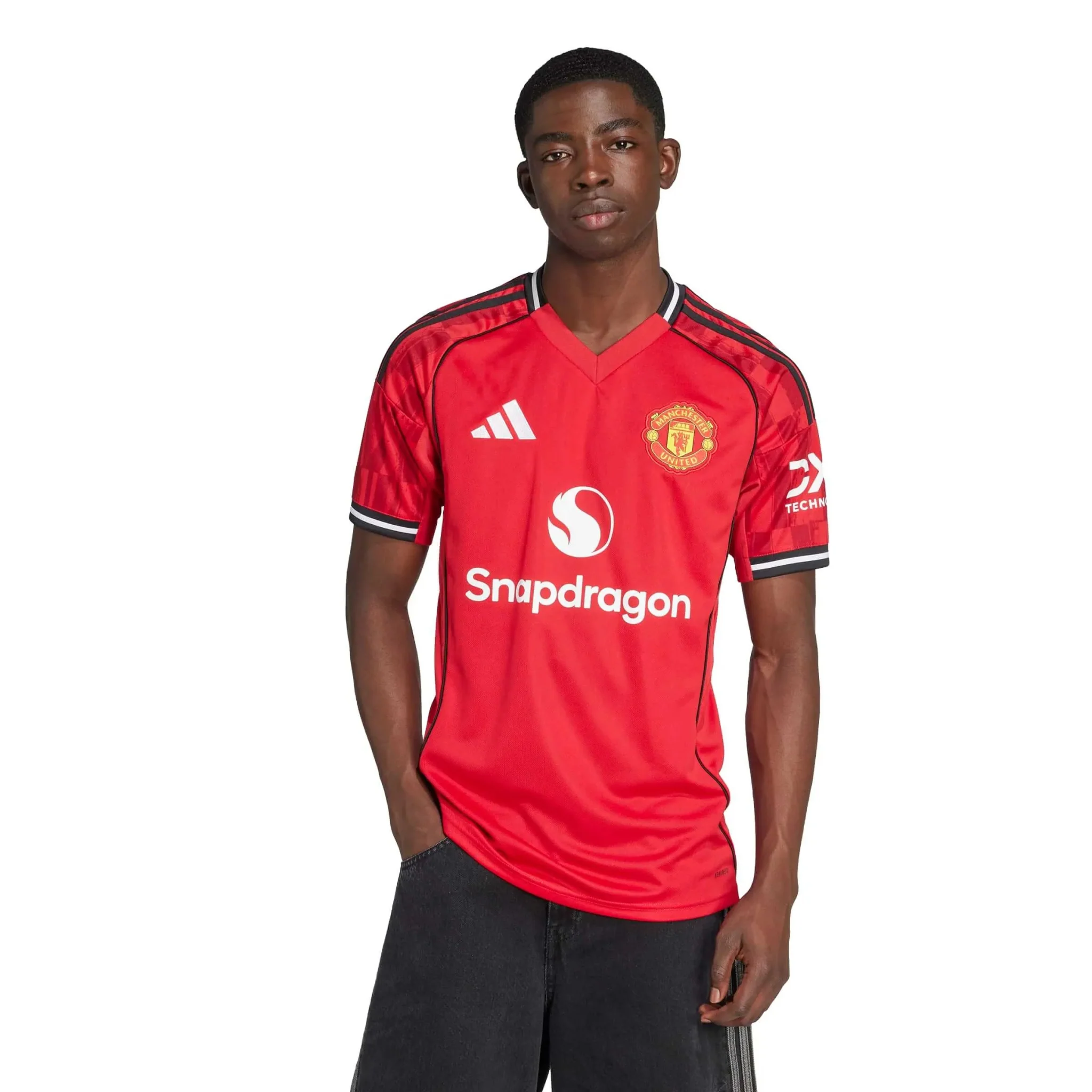 adidas 2025-26 Manchester United Men's Stadium Home Soccer Jersey - Image 3