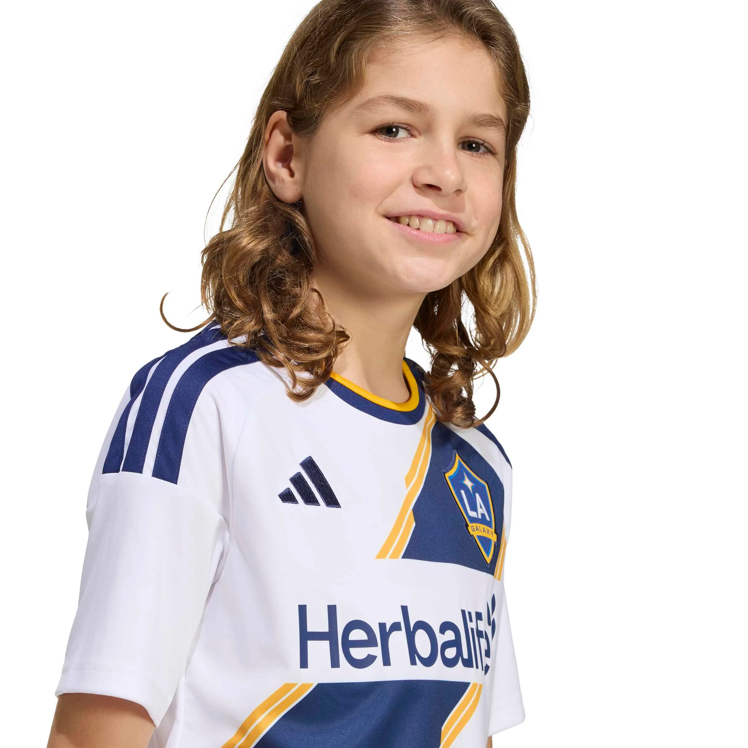 adidas 2026-27 LA Galaxy Youth Stadium Home Soccer Jersey - Image 3