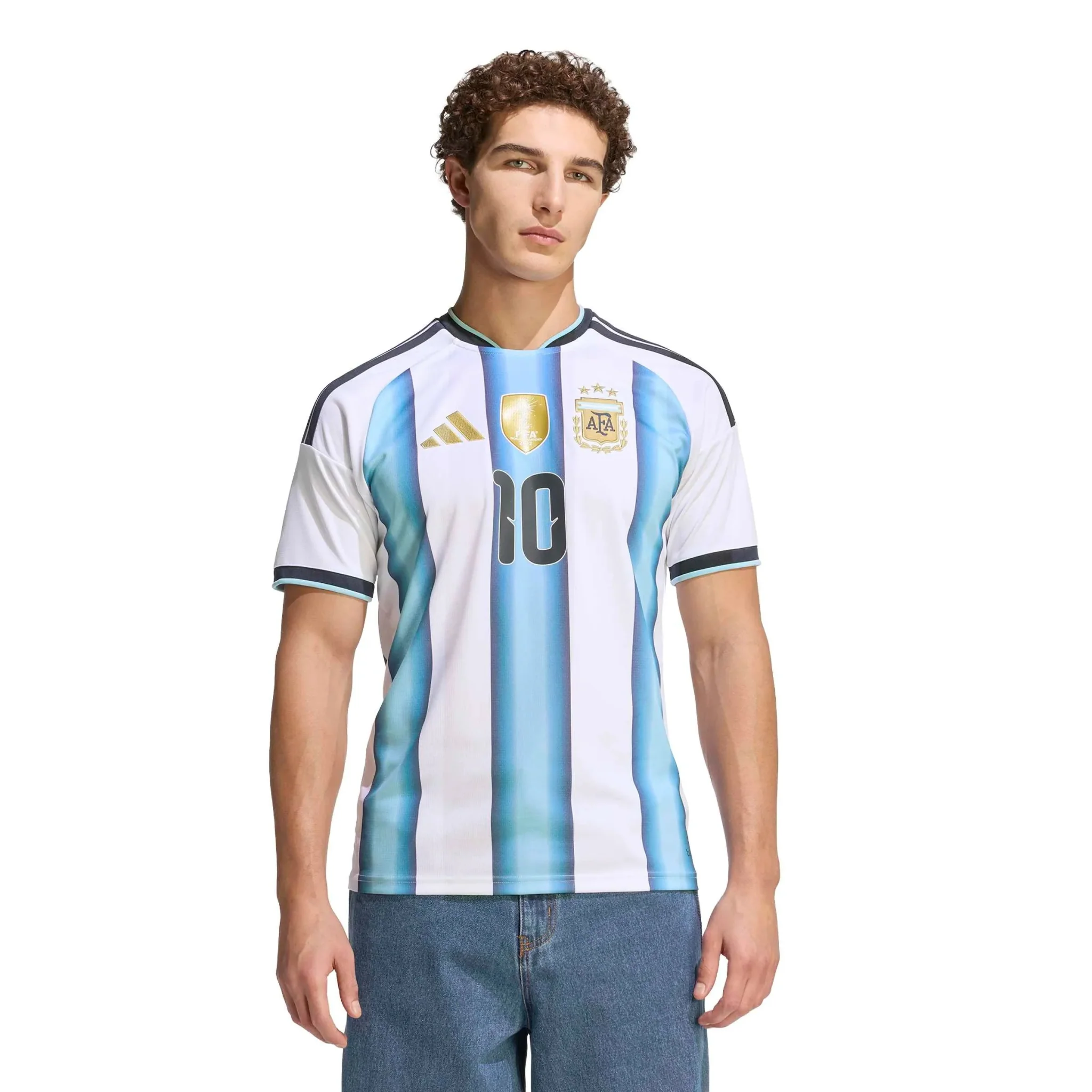 adidas 2026 Argentina Men's Stadium Home Messi #10 Soccer Jersey - Image 4