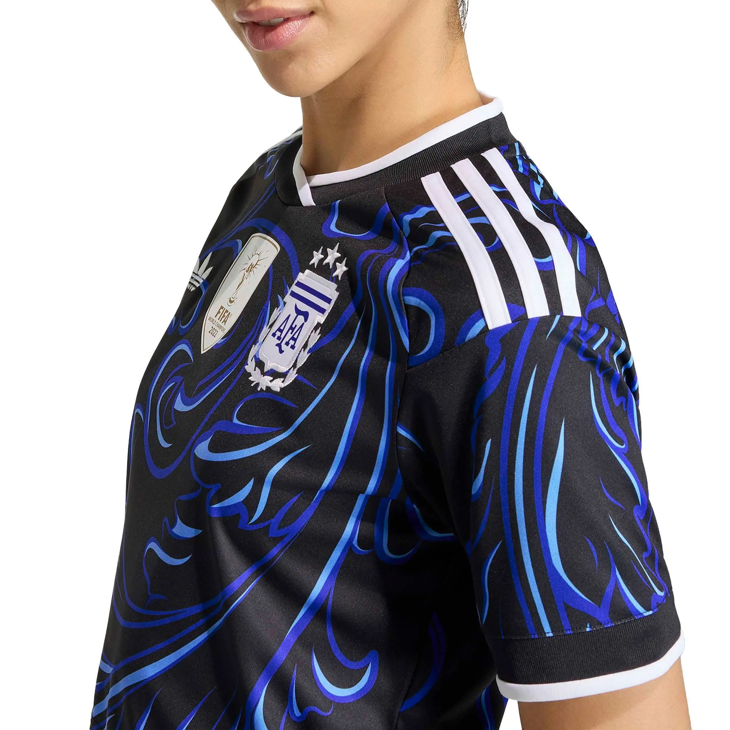 adidas 2026 Argentina Women's Stadium Away Cropped Soccer Jersey - Image 5