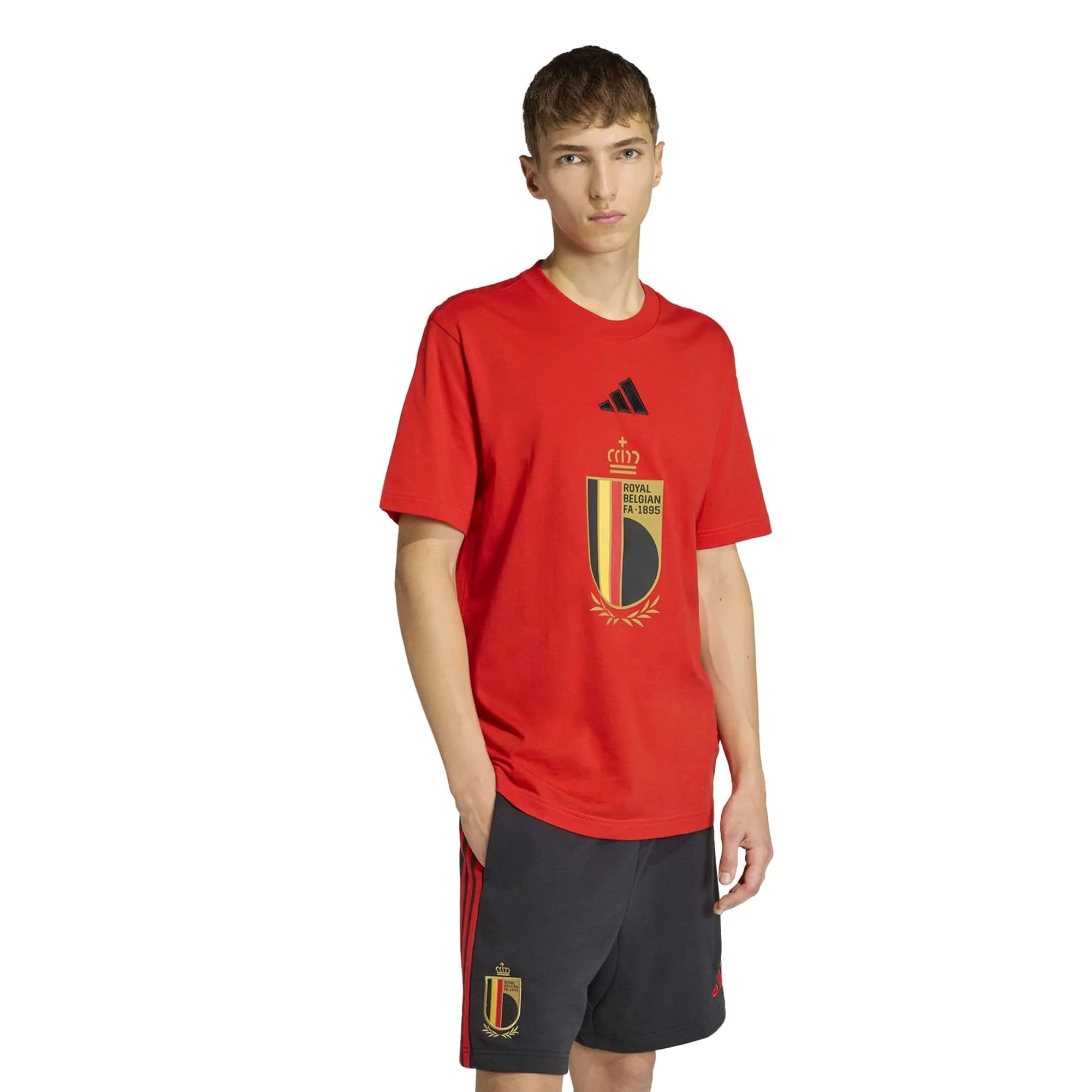 adidas 2026 Belgium Men's DNA Graphic Tee - Image 3