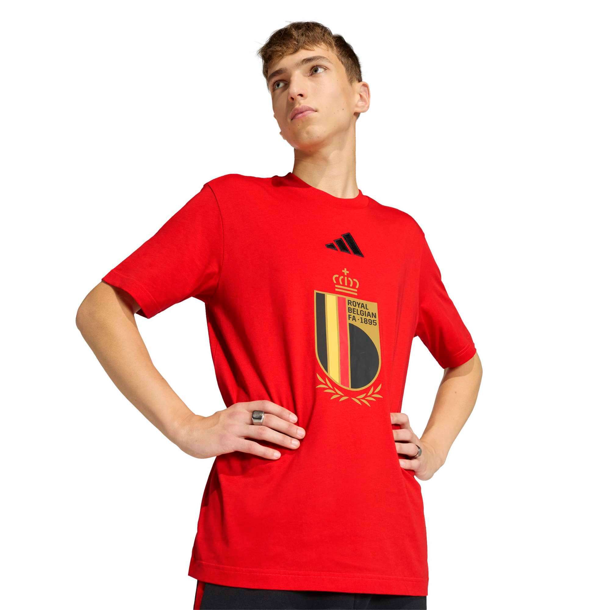 adidas 2026 Belgium Men's DNA Graphic Tee - Image 4