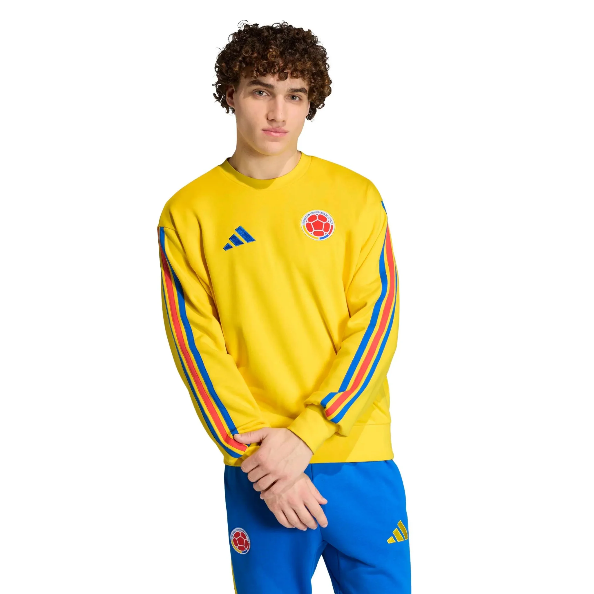 adidas 2026 Colombia Men's DNA Crew Sweatshirt - Image 2