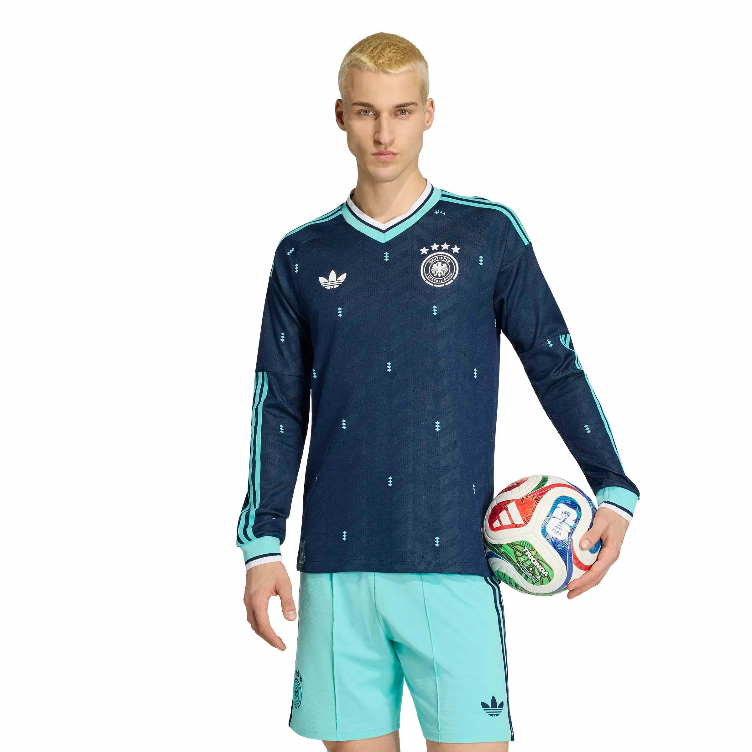 adidas 2026 Germany Men's Authentic Away Long-Sleeve Soccer Jersey - Image 3
