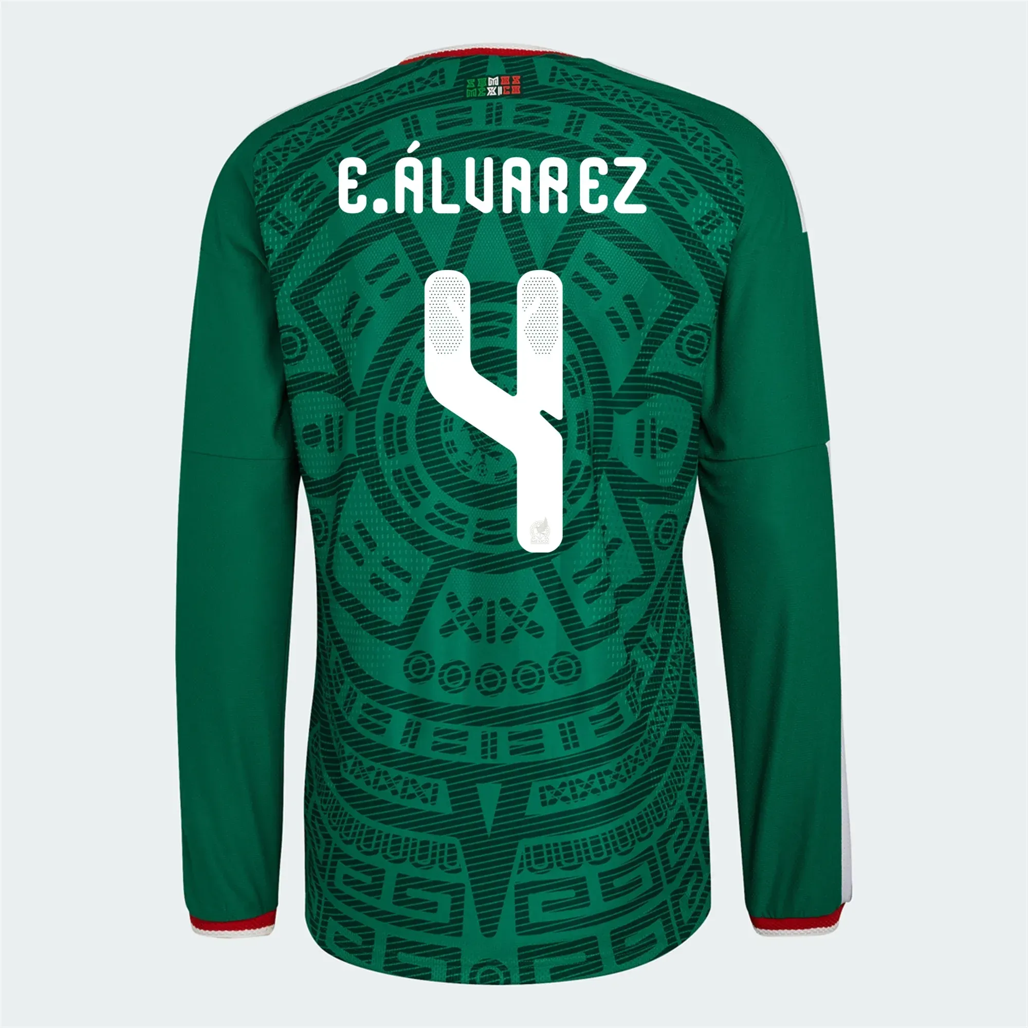 adidas 2026 Mexico Men's Authentic Home Long-Sleeve Soccer Jersey - Image 4