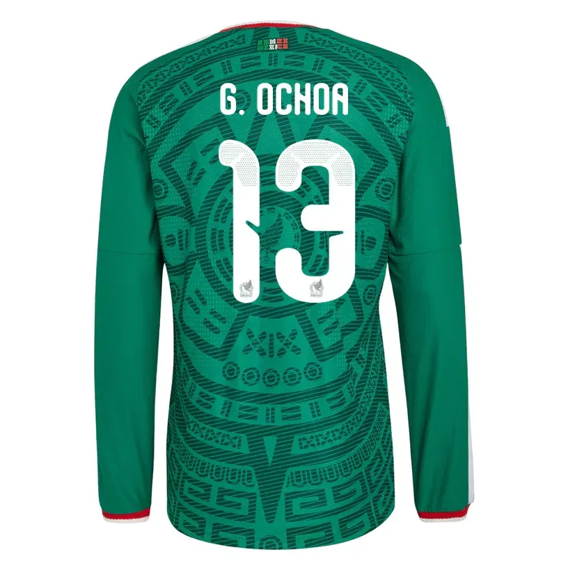 adidas 2026 Mexico Men's Authentic Home Long-Sleeve Soccer Jersey - Image 6
