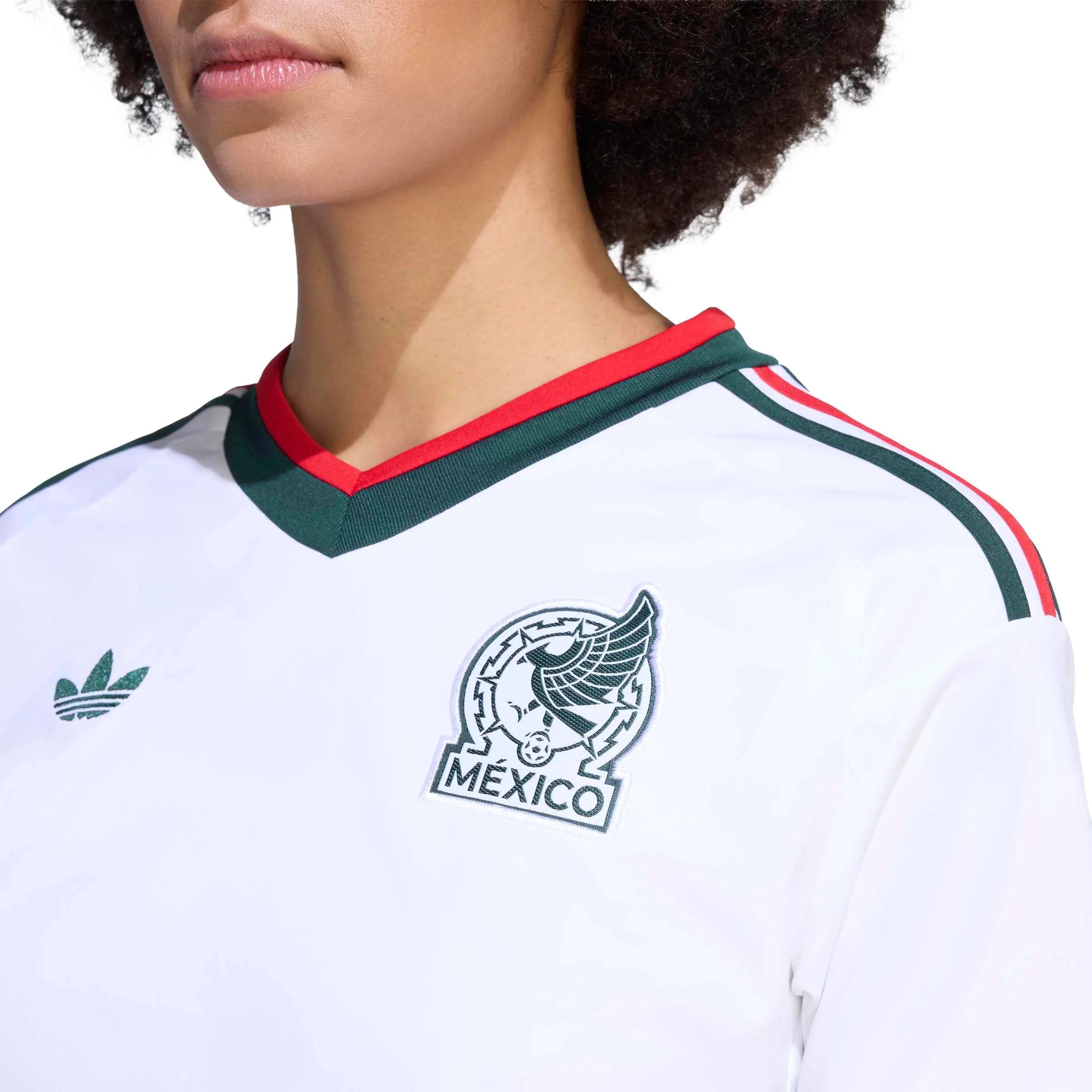 adidas 2026 Mexico Women's Stadium Away Cropped Soccer Jersey - Image 5