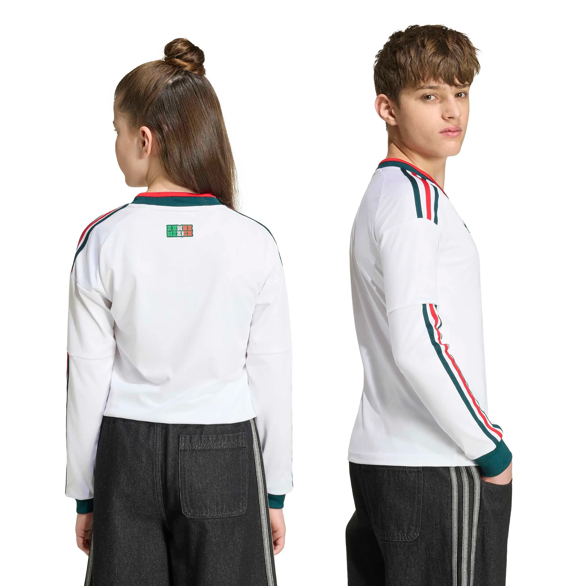 adidas 2026 Mexico Youth Stadium Away Long-Sleeve Soccer Jersey - Image 8
