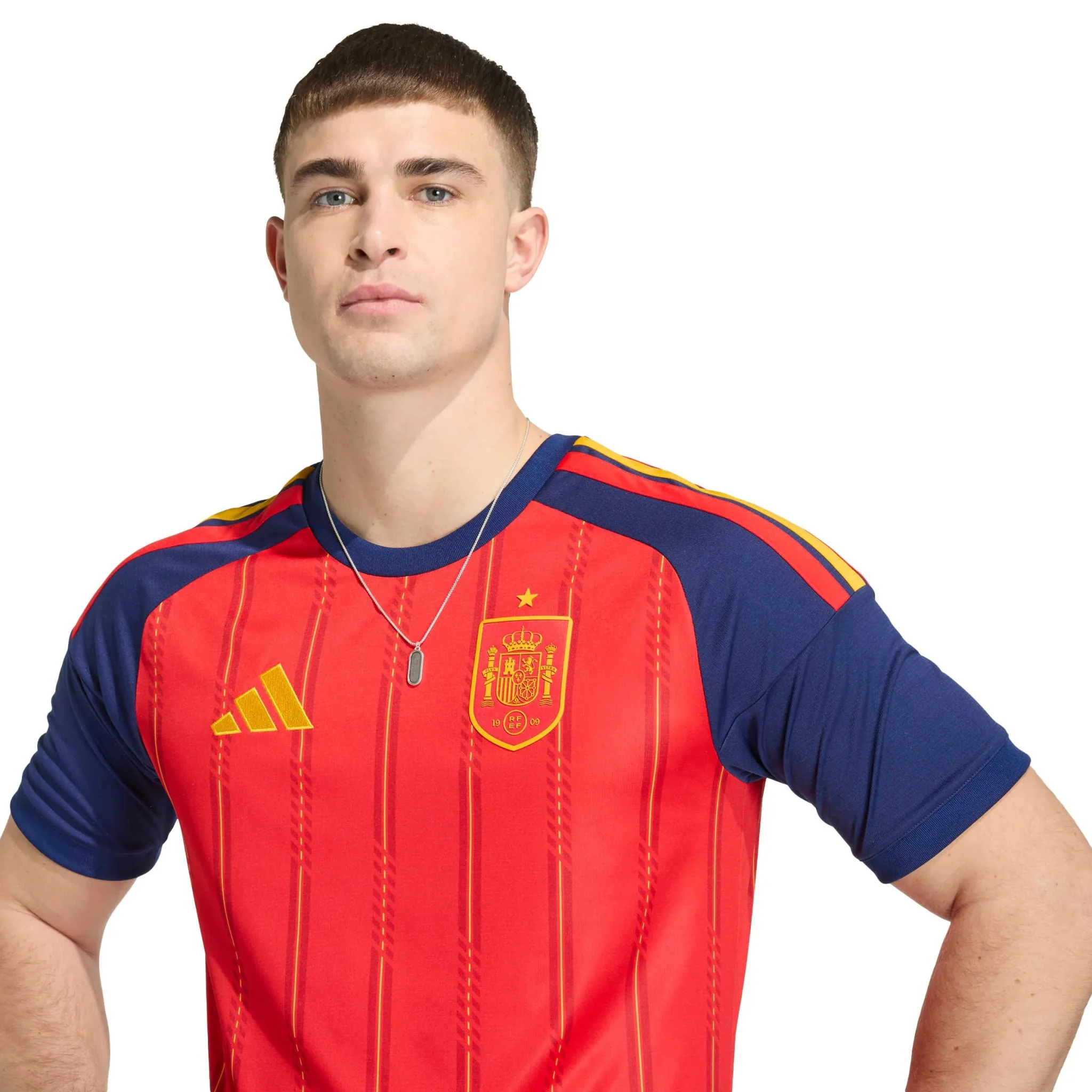 adidas 2026 Spain Men's Stadium Home Soccer Jersey - Image 5